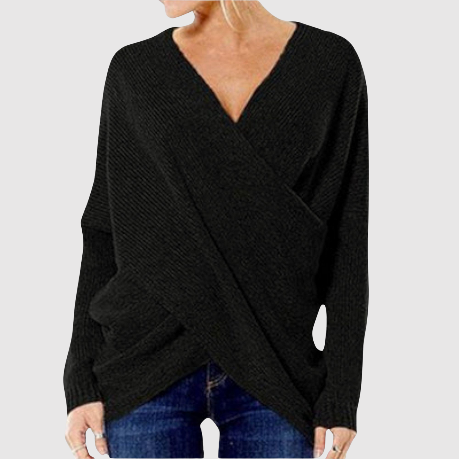 Nora – Pull avec effet enveloppant