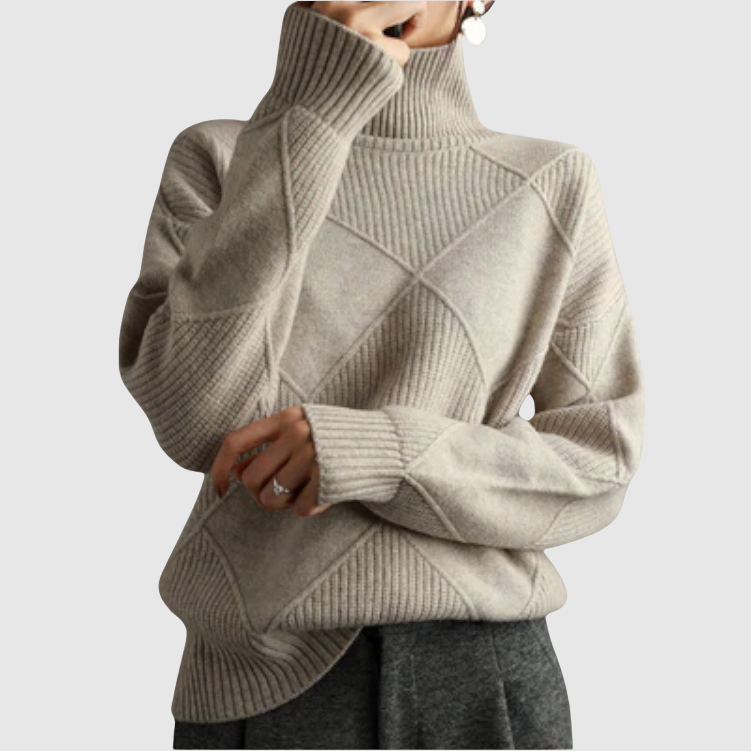 Nora – Pull avec motif géométrique
