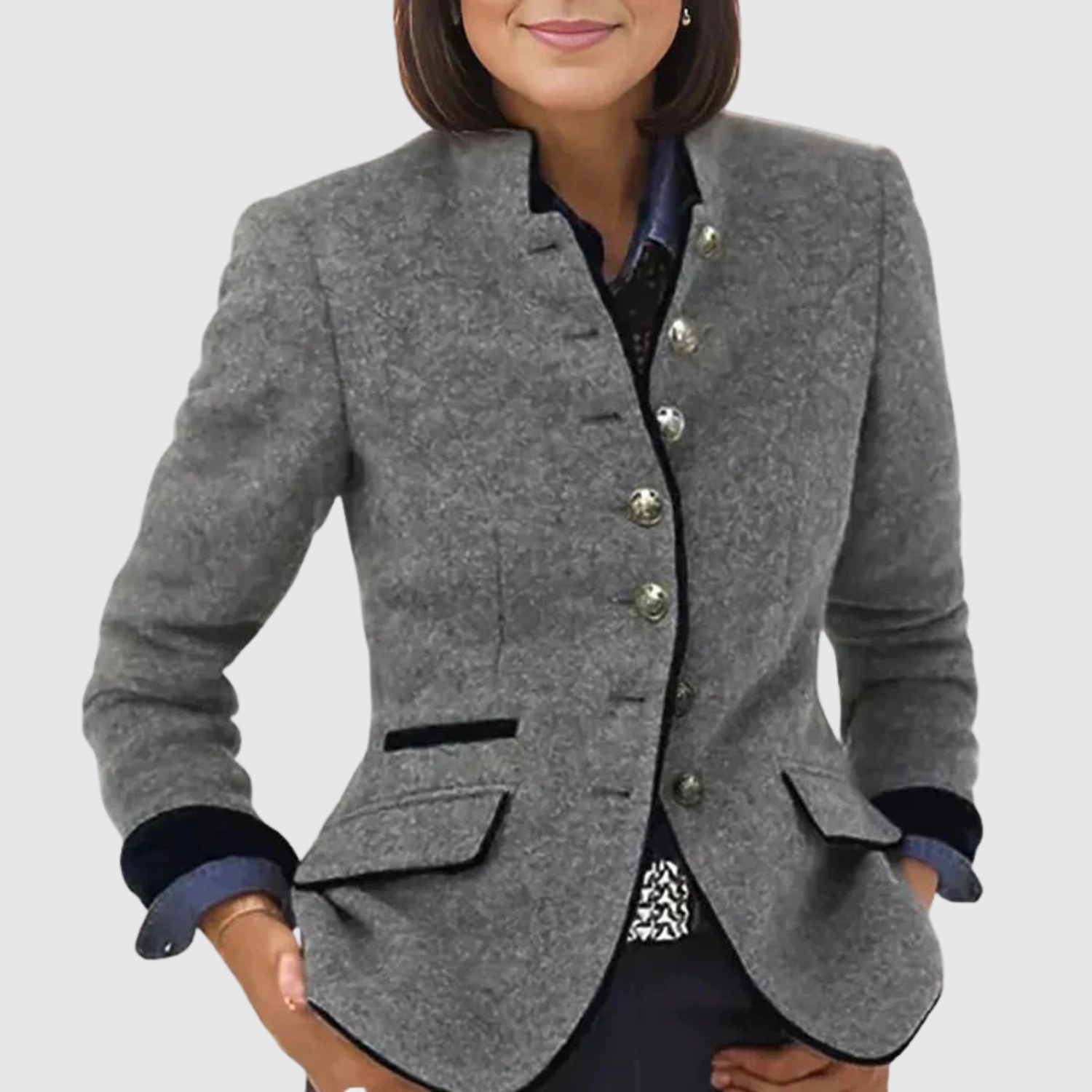 Silvie – Veste en tweed avec des détails classiques