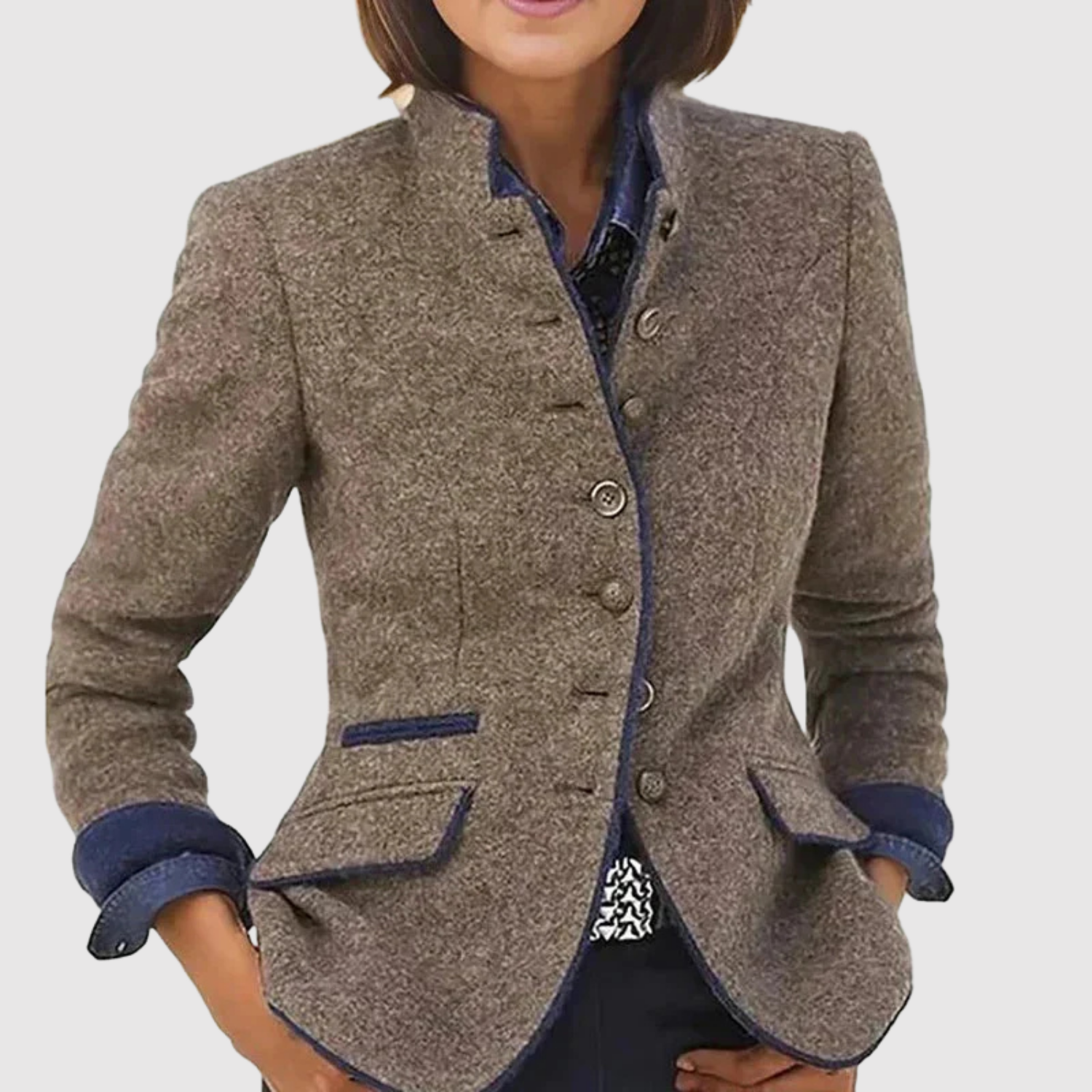 Silvie – Veste en tweed avec des détails classiques