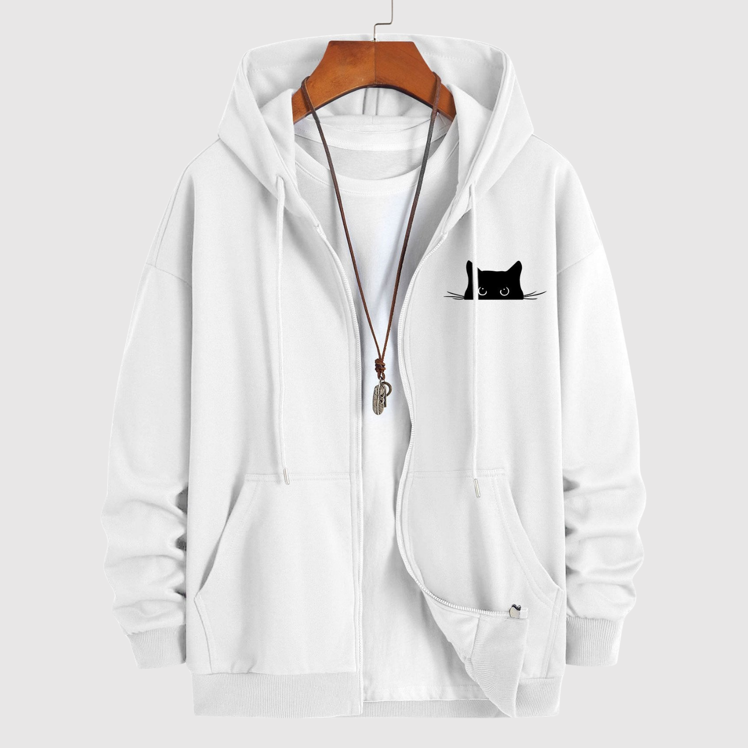 Šimon - Sweat à capuche stylé avec un accent félin