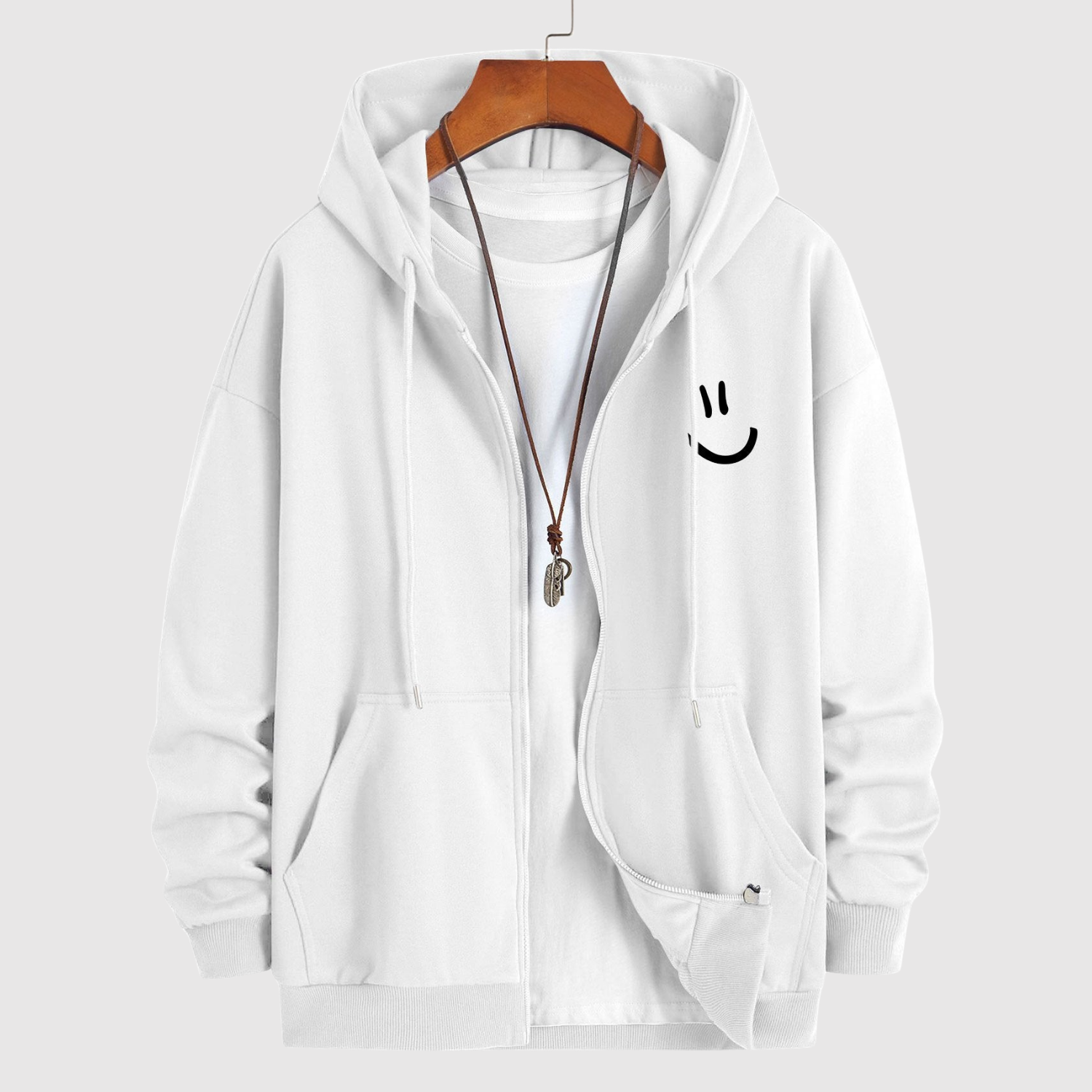 Šimon – Sweat à capuche avec sourire et coupe décontractée