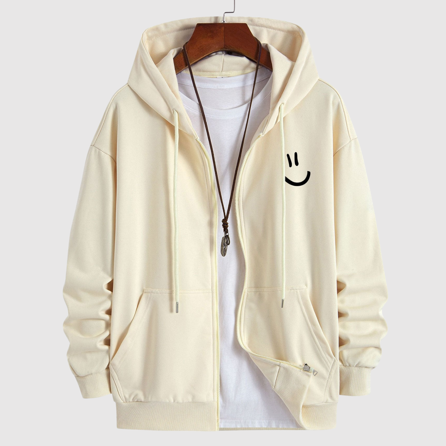 Šimon – Sweat à capuche avec sourire et coupe décontractée