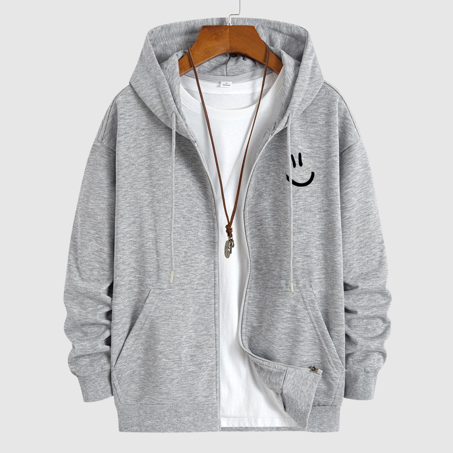 Šimon – Sweat à capuche avec sourire et coupe décontractée