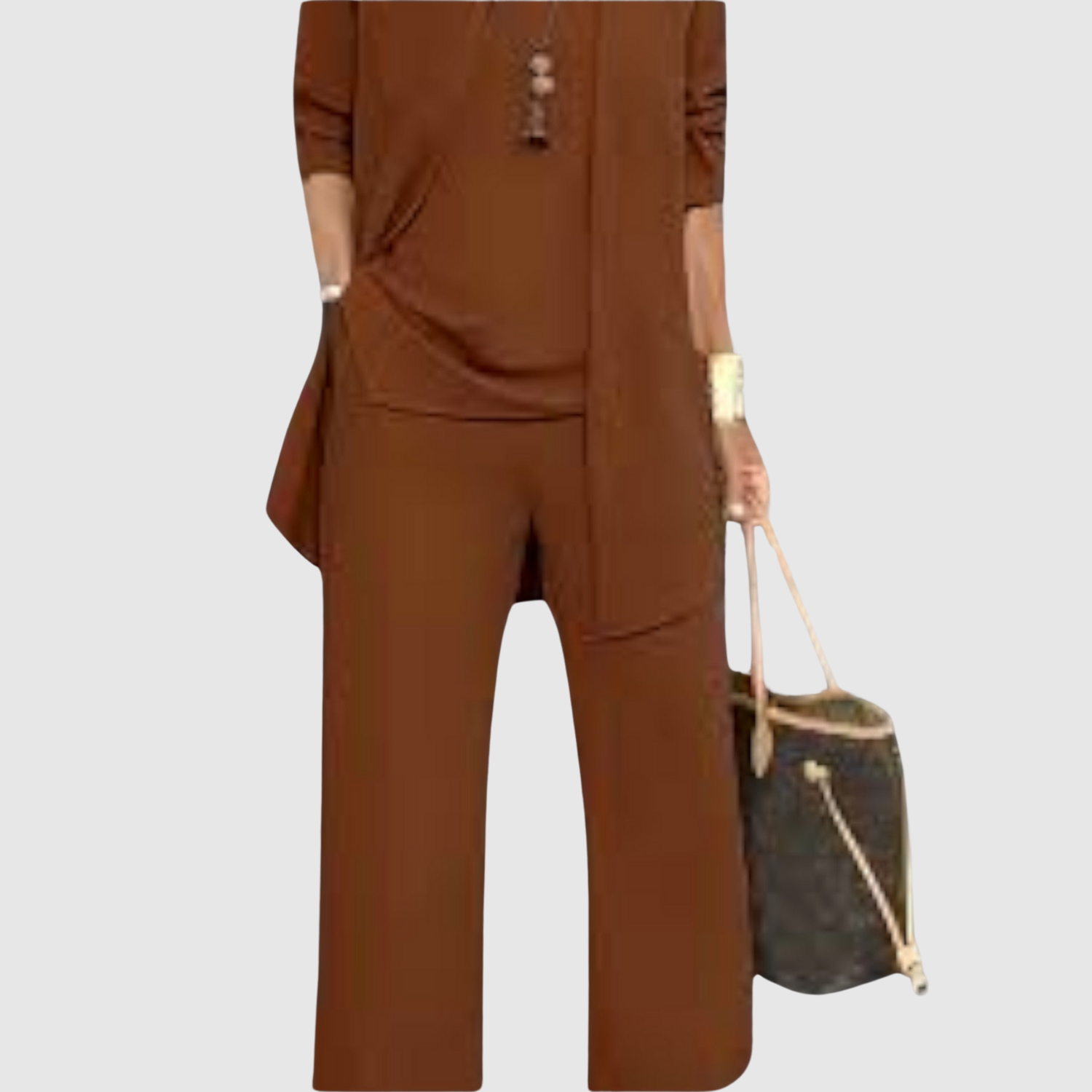 Inès – Ensemble à manches courtes et pantalon droit