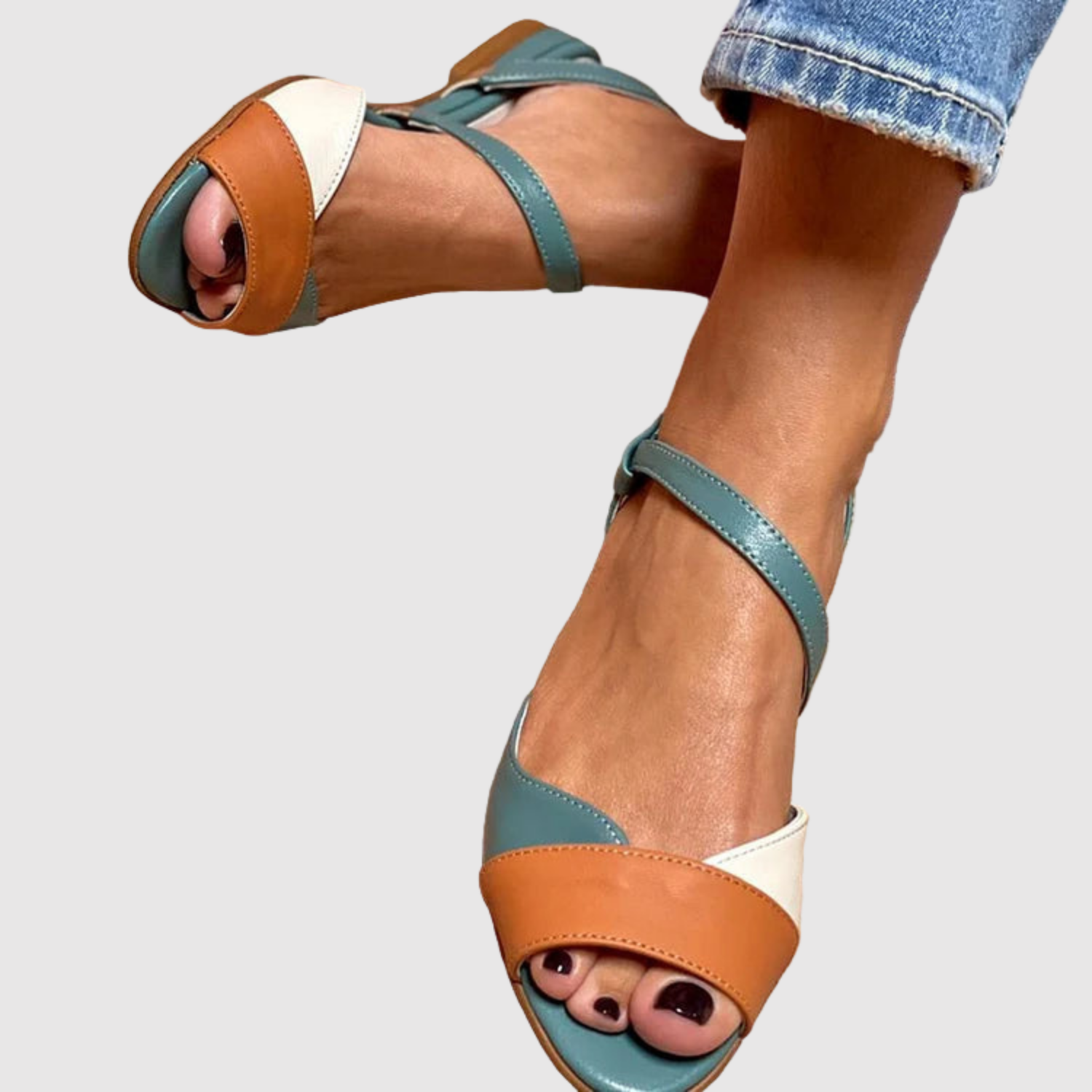 Léa – Sandales avec un jeu de couleurs élégant