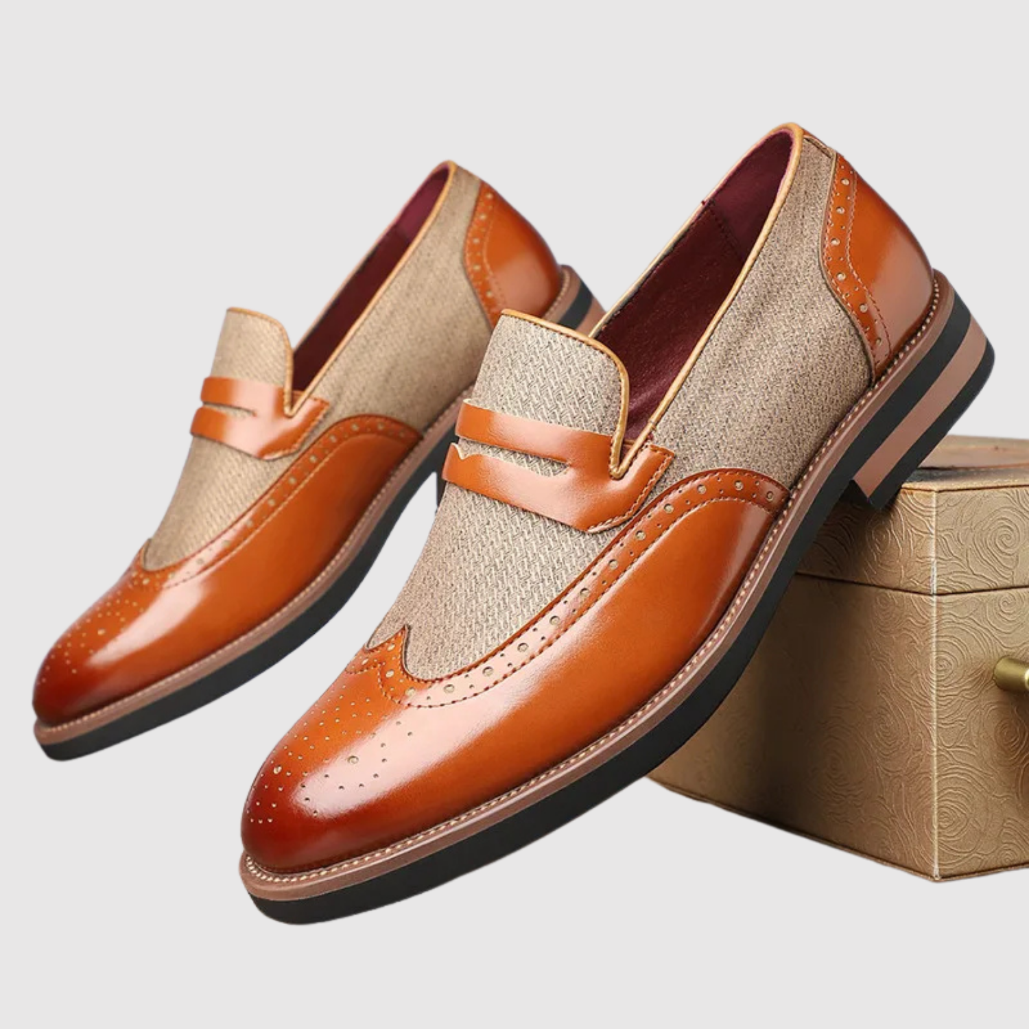 Viktor – Mocassins en cuir avec boucle en métal