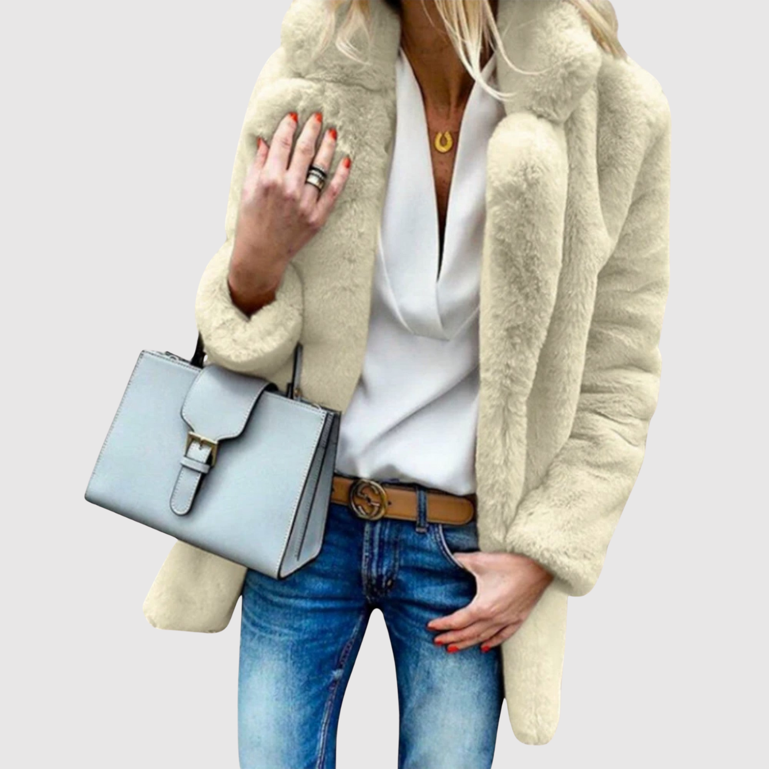 Jelena – Manteau court en fausse fourrure