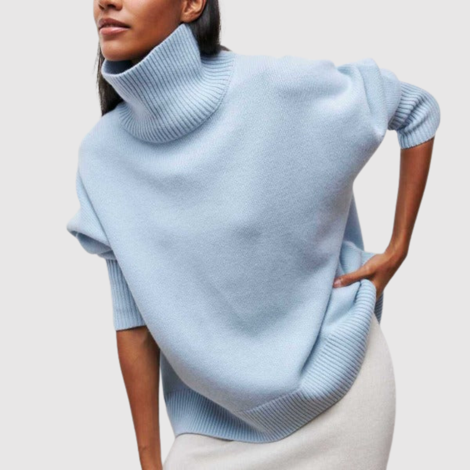 Amelia – Pull oversize avec col montant