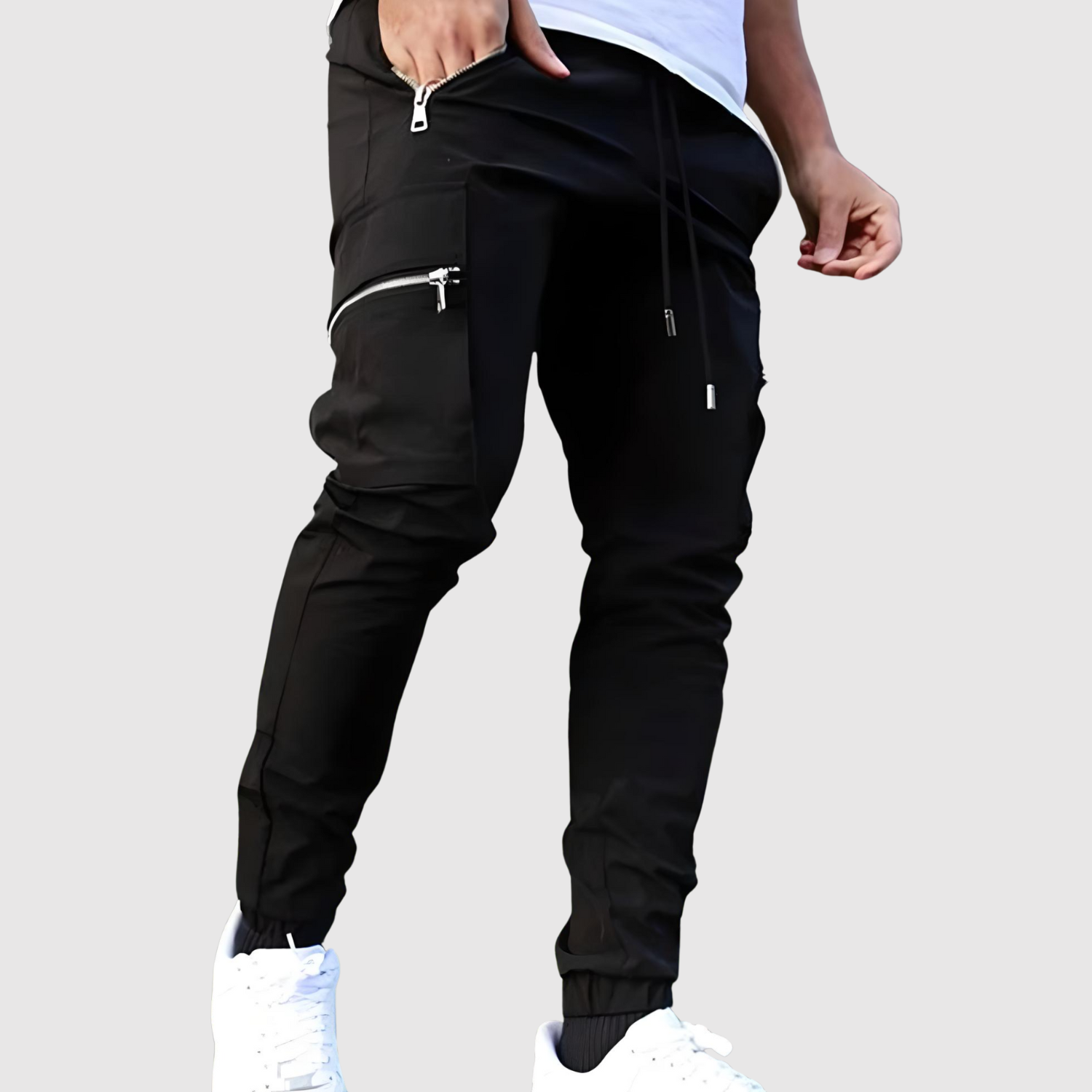 Leo – Pantalon de jogging pour homme avec poches zippées