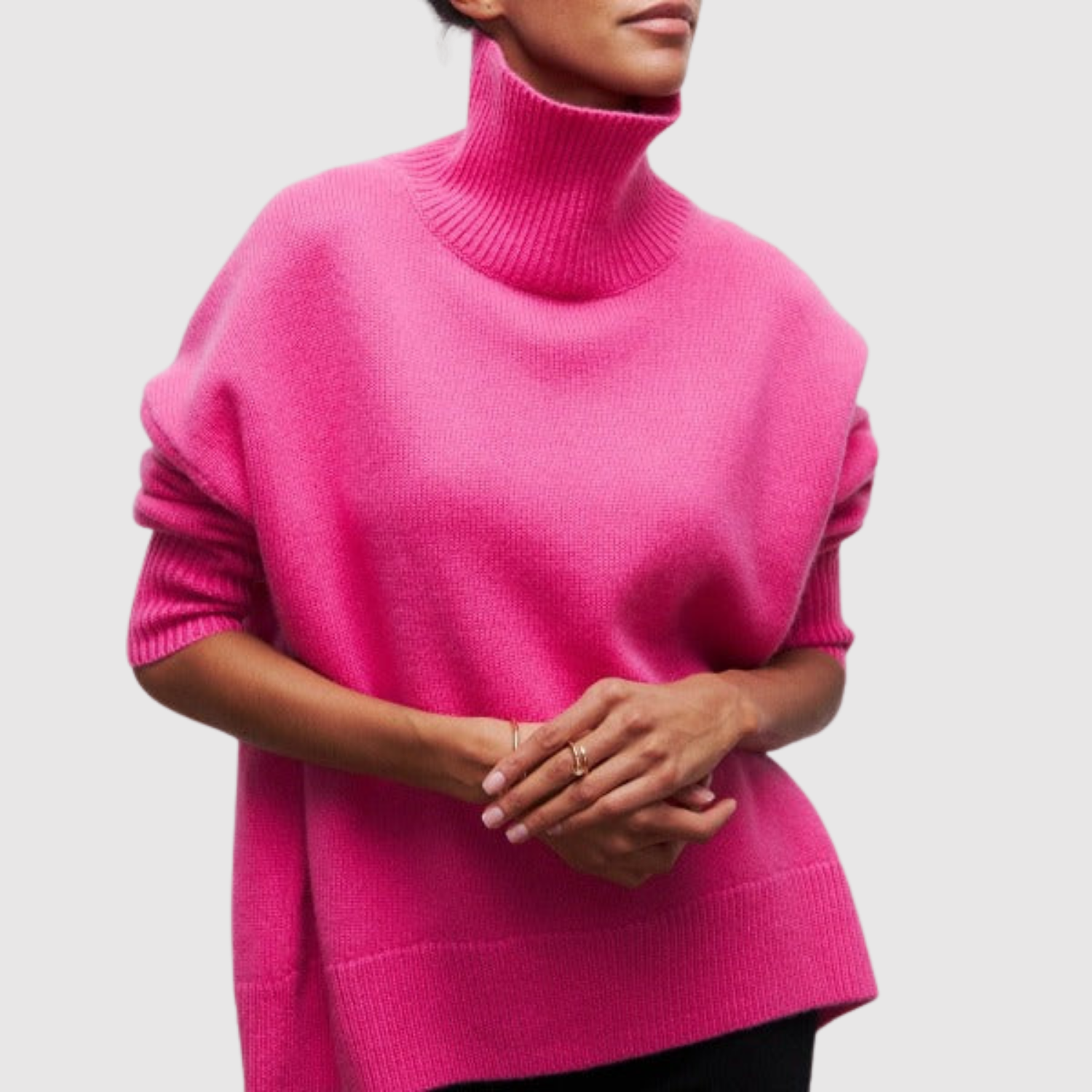 Amelia – Pull oversize avec col montant