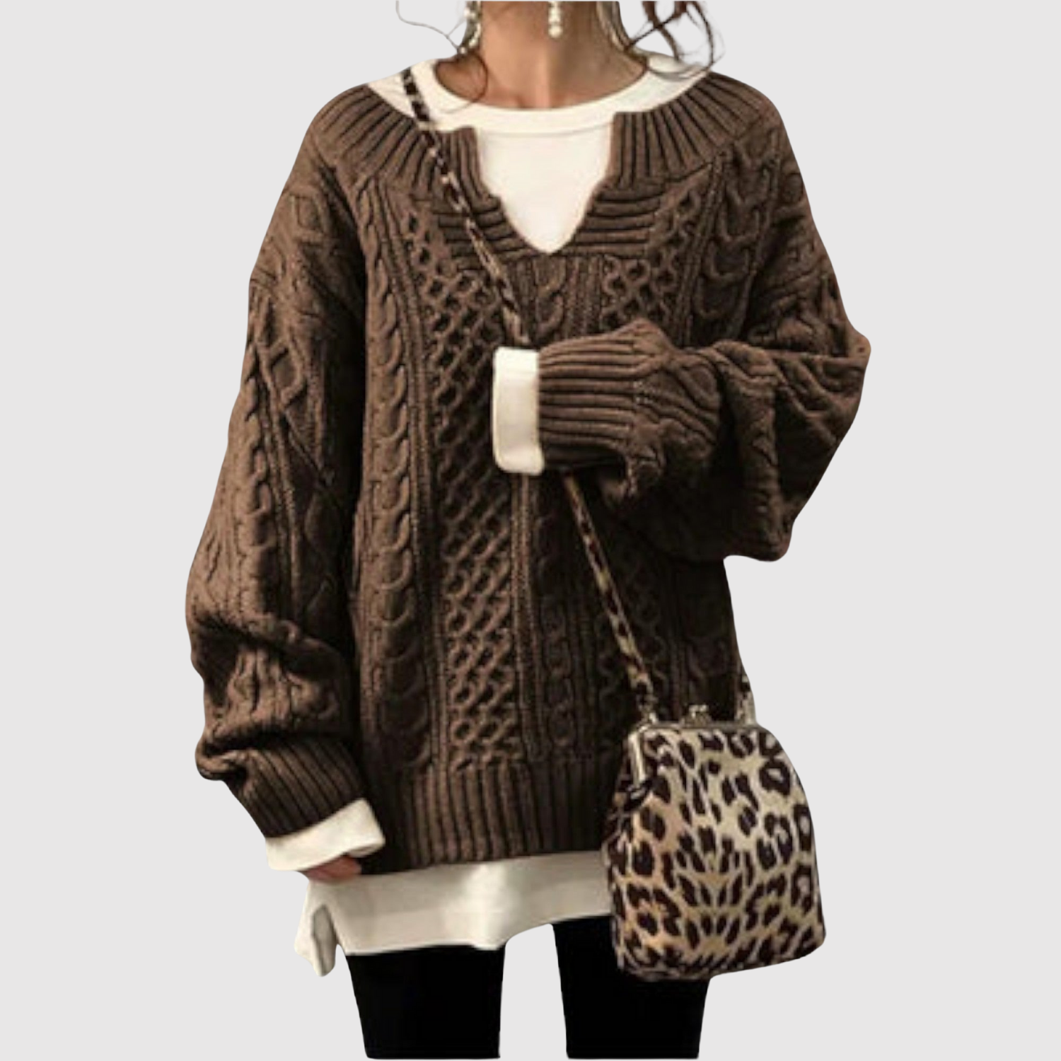 Nora – Pull en torsades avec une silhouette confortable