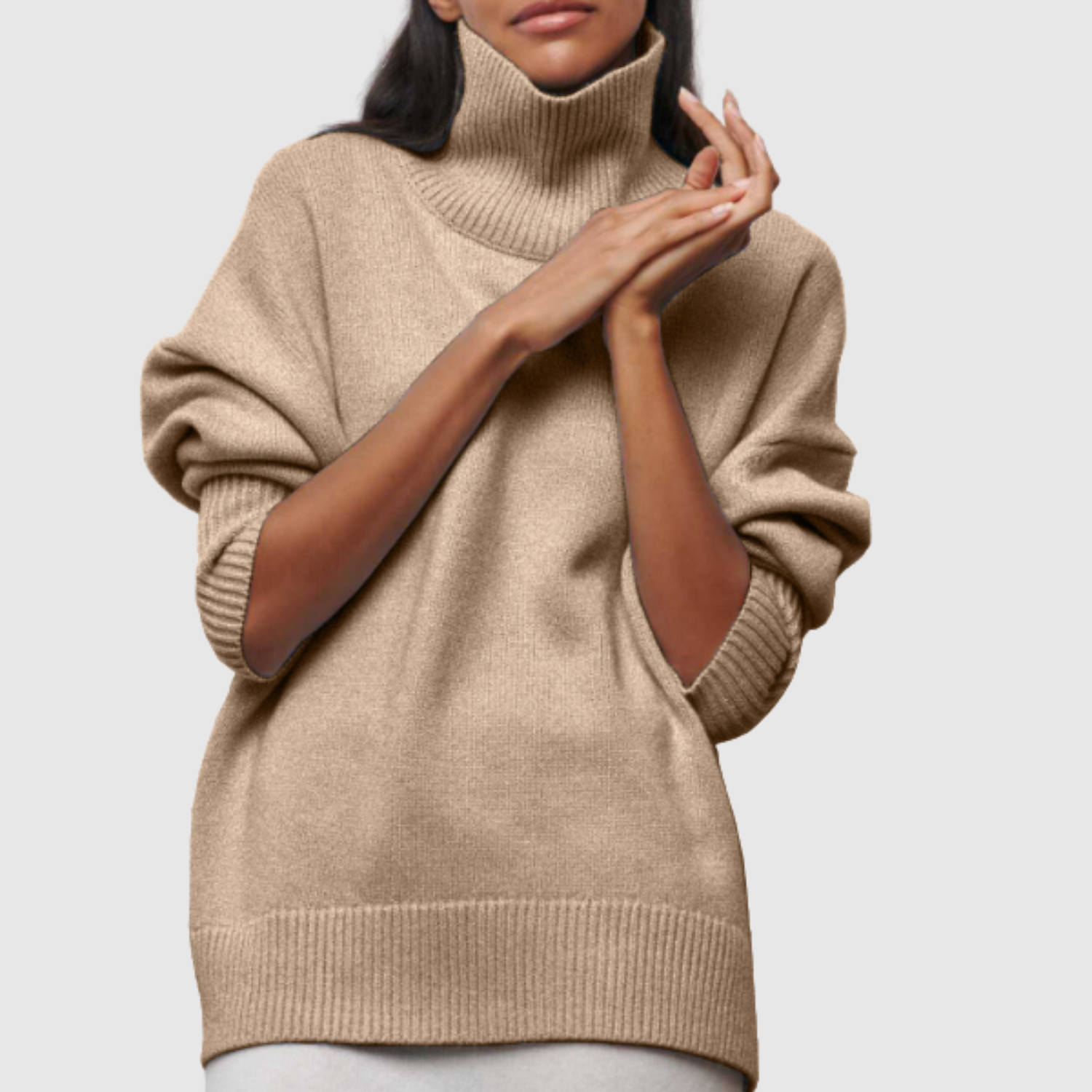 Amelia – Pull oversize avec col montant