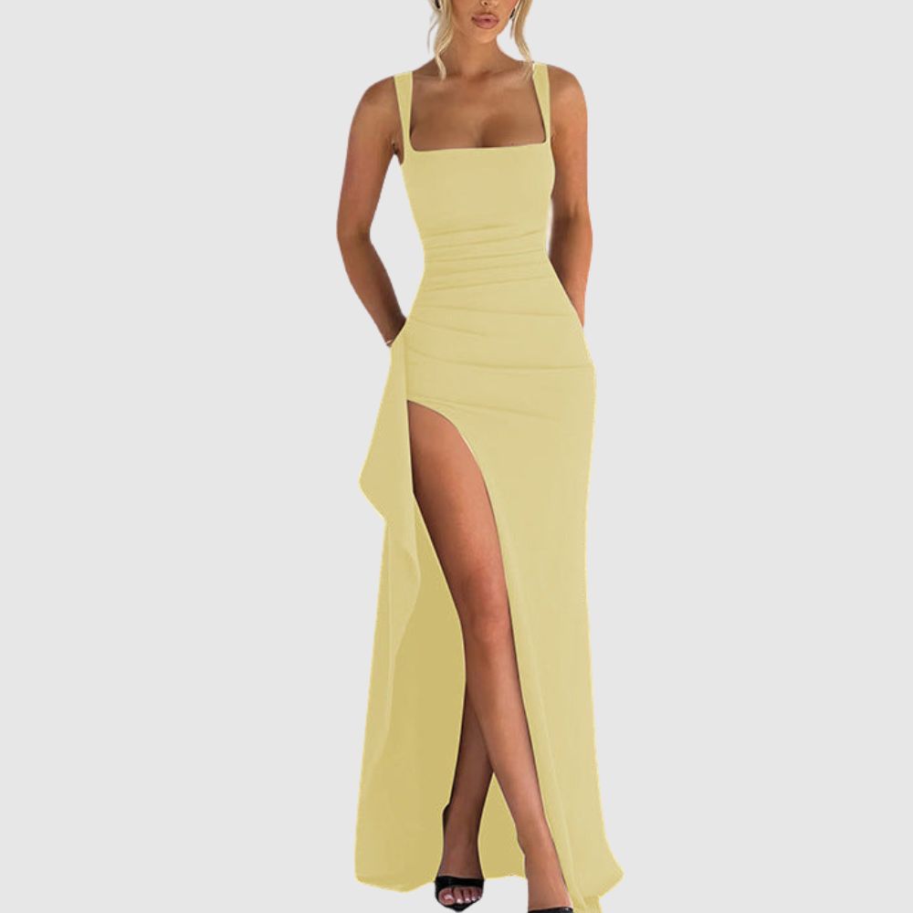 Zoé - Robe de soirée maxi avec fente