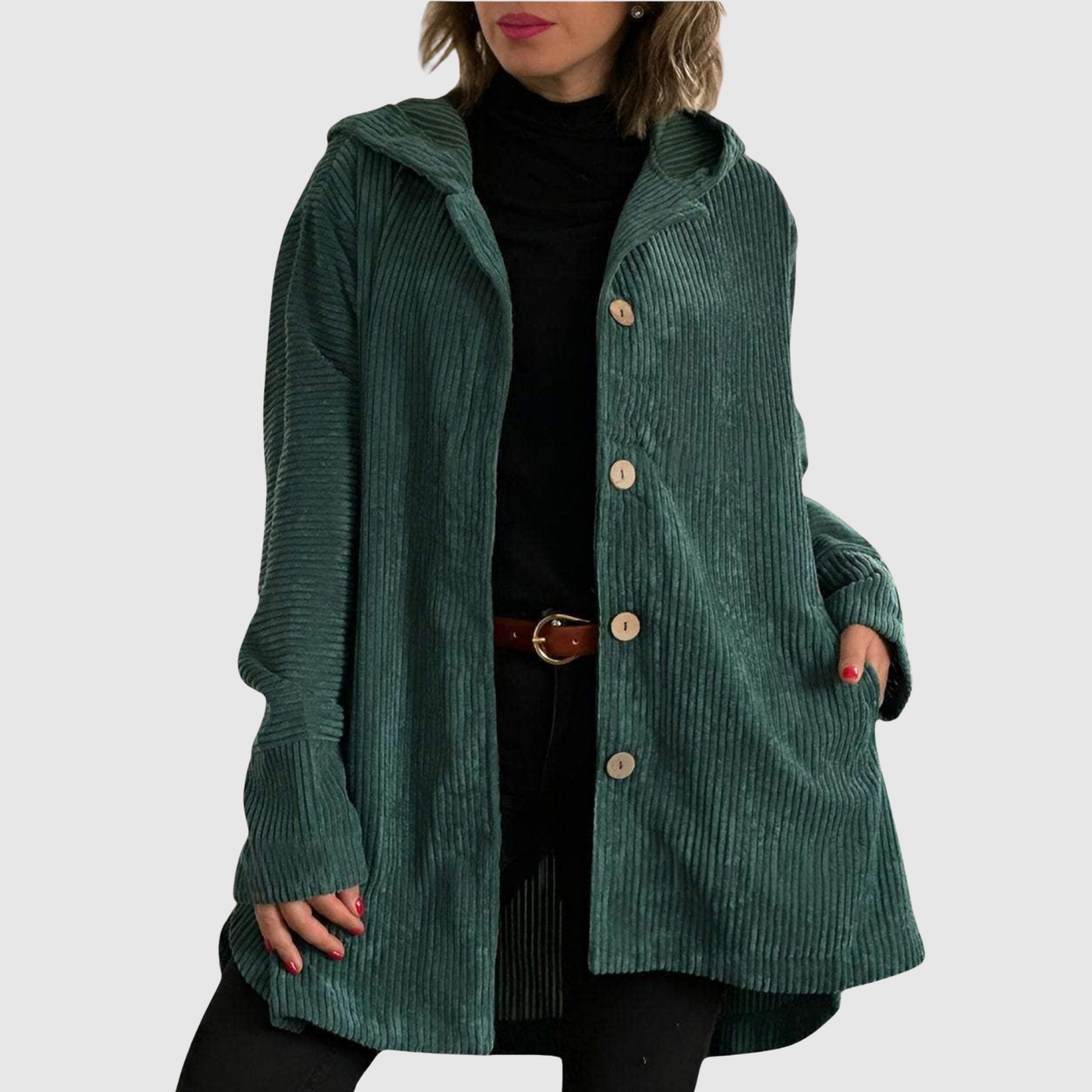 Jelena – Manteau long avec motif en velours