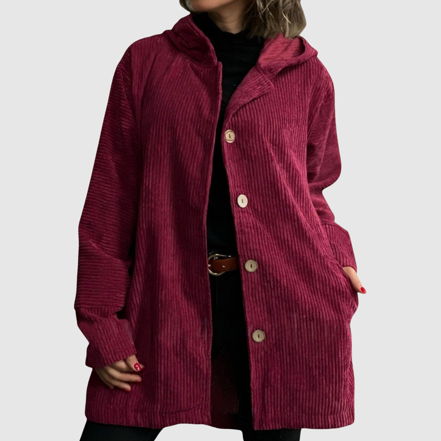 Jelena – Manteau long avec motif en velours