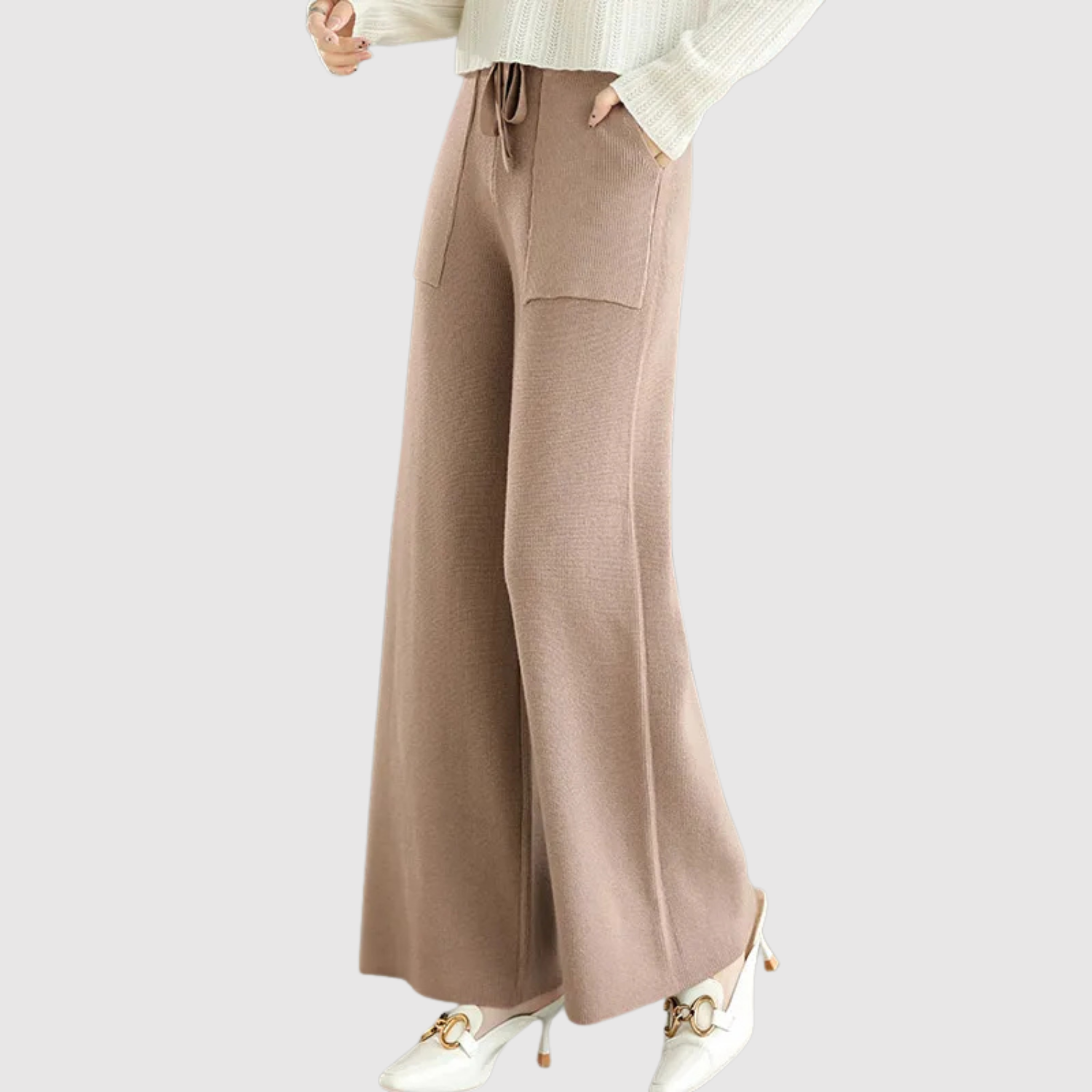 Mira – Pantalon en tricot avec une élégante chute