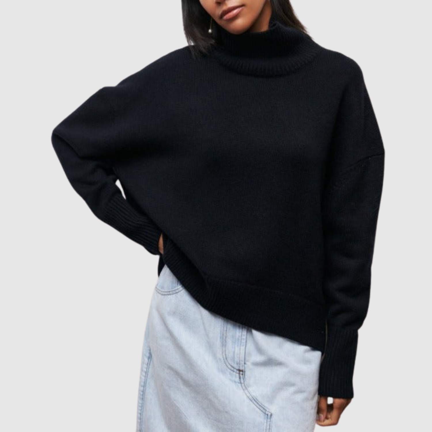 Amelia – Pull oversize avec col montant