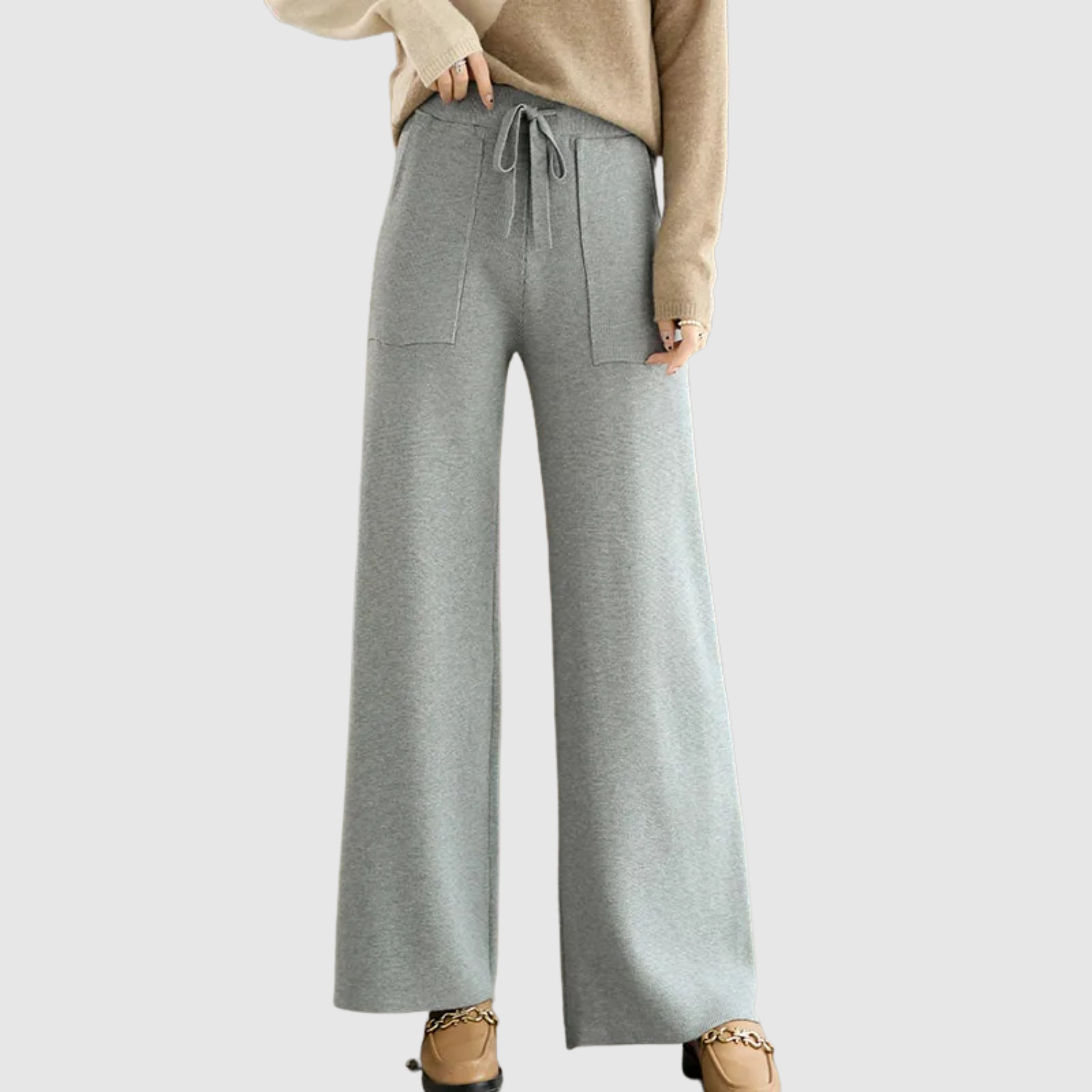 Mira – Pantalon en tricot avec une élégante chute