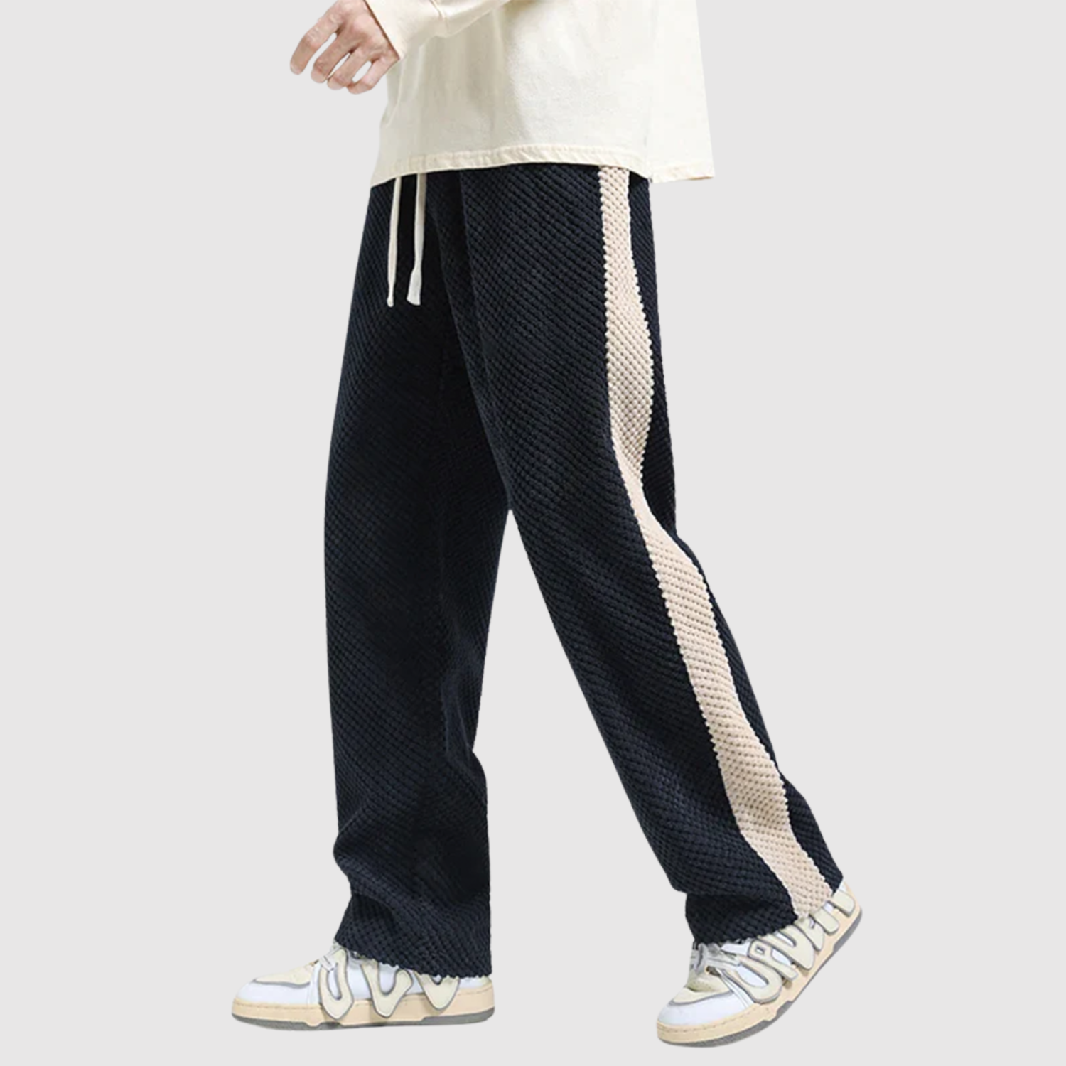 Leo – Pantalons amples pour hommes avec bandes sportives