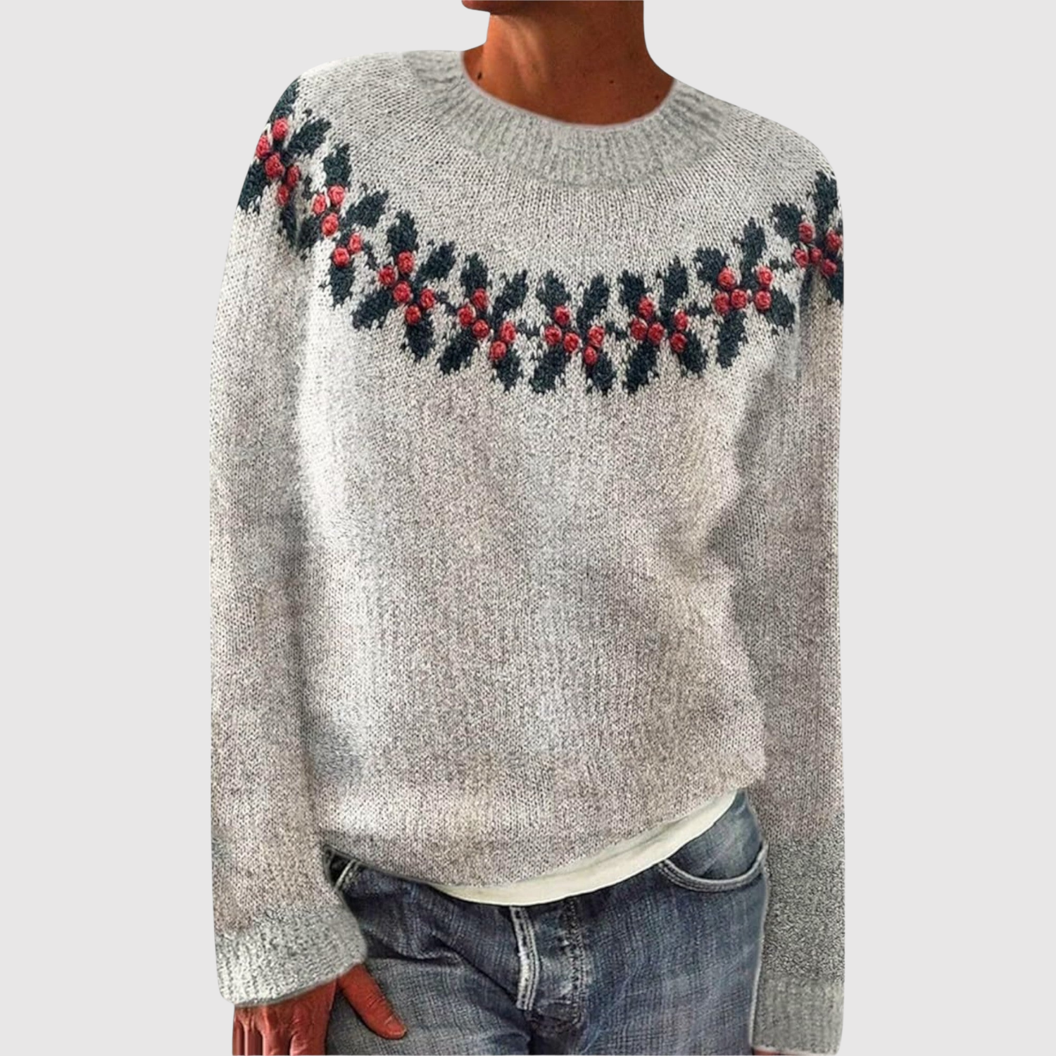 Nora – Pull avec des motifs d'hiver