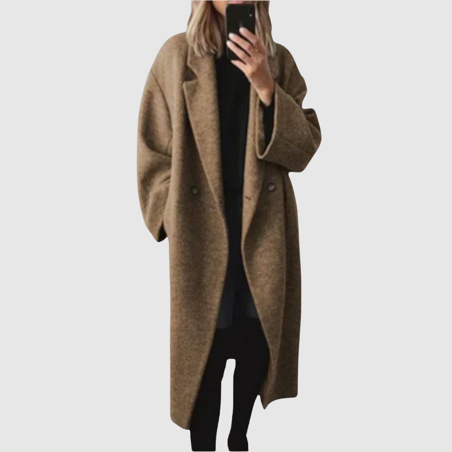 Jelena – Manteau d'hiver en style ample en laine