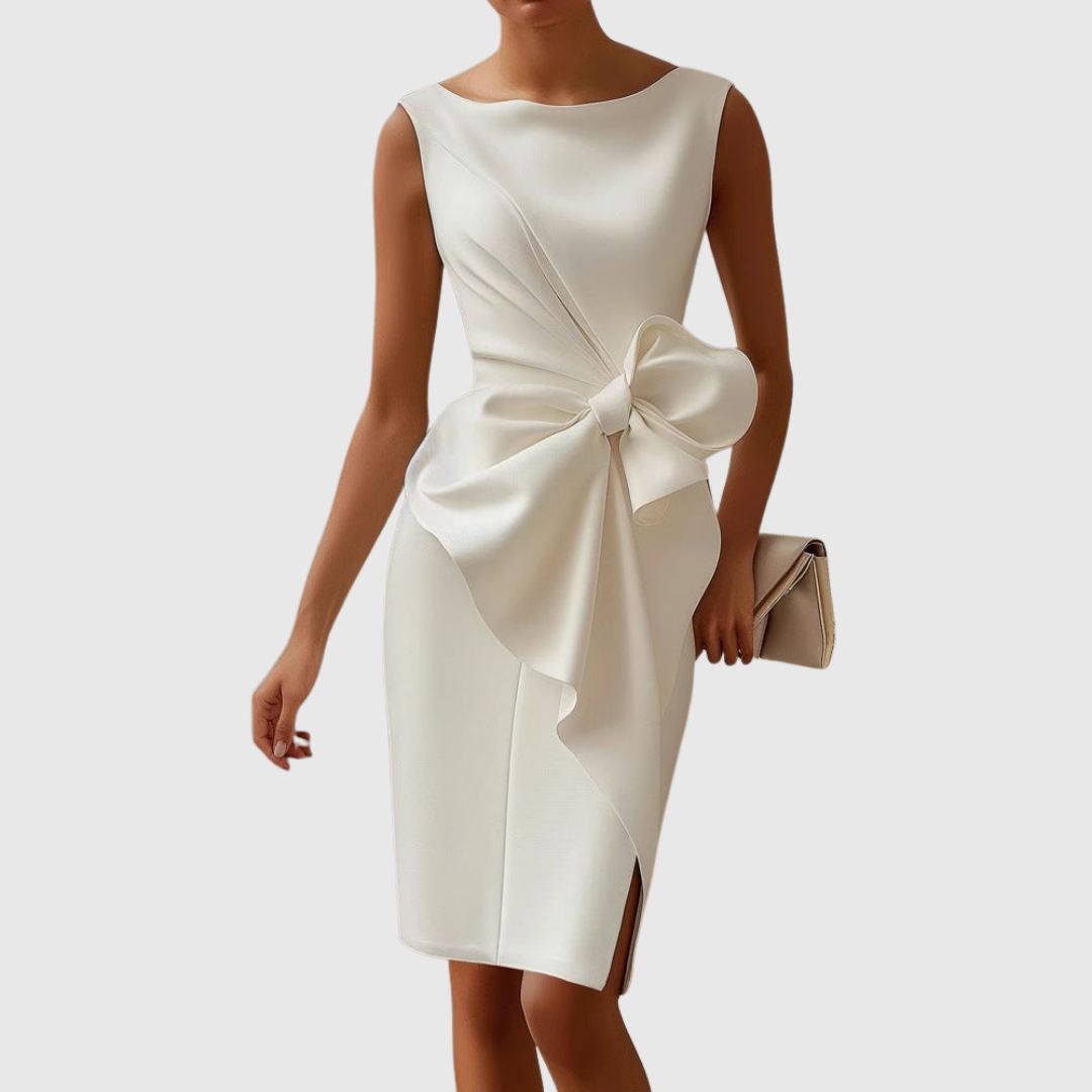 Léna – Robe avec un nœud décoratif