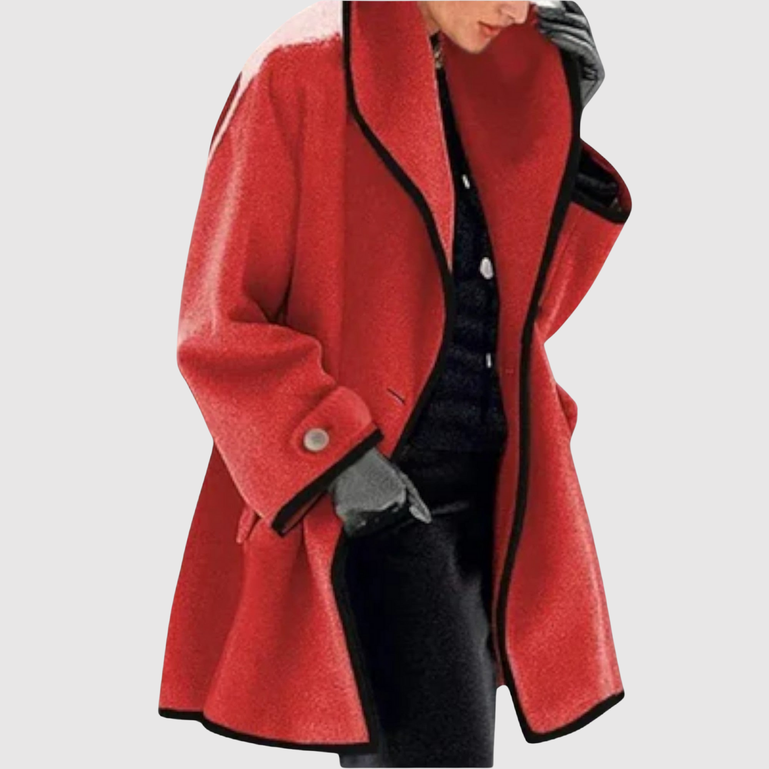 Jelena – Manteau élégant avec des détails contrastés