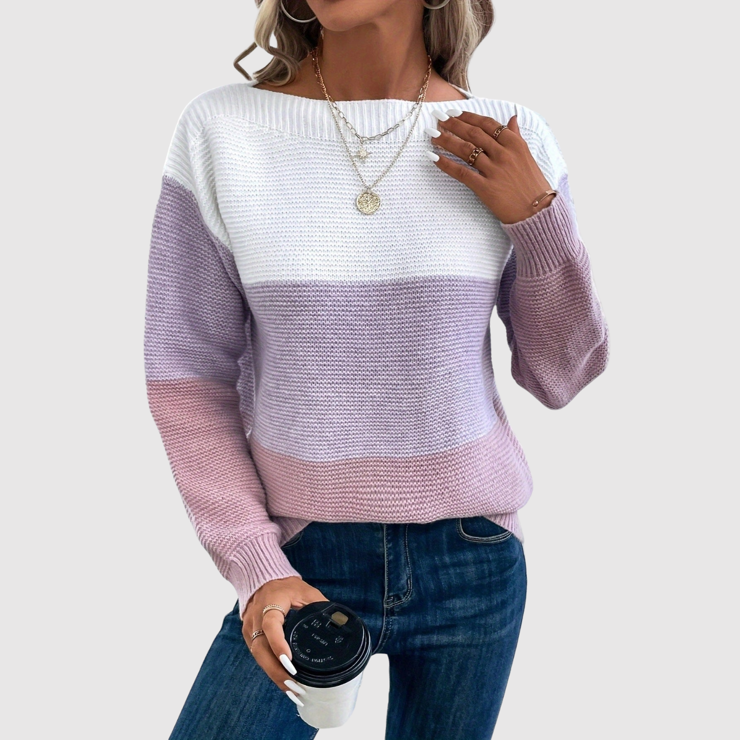 Amelia – Pull avec des blocs de couleurs