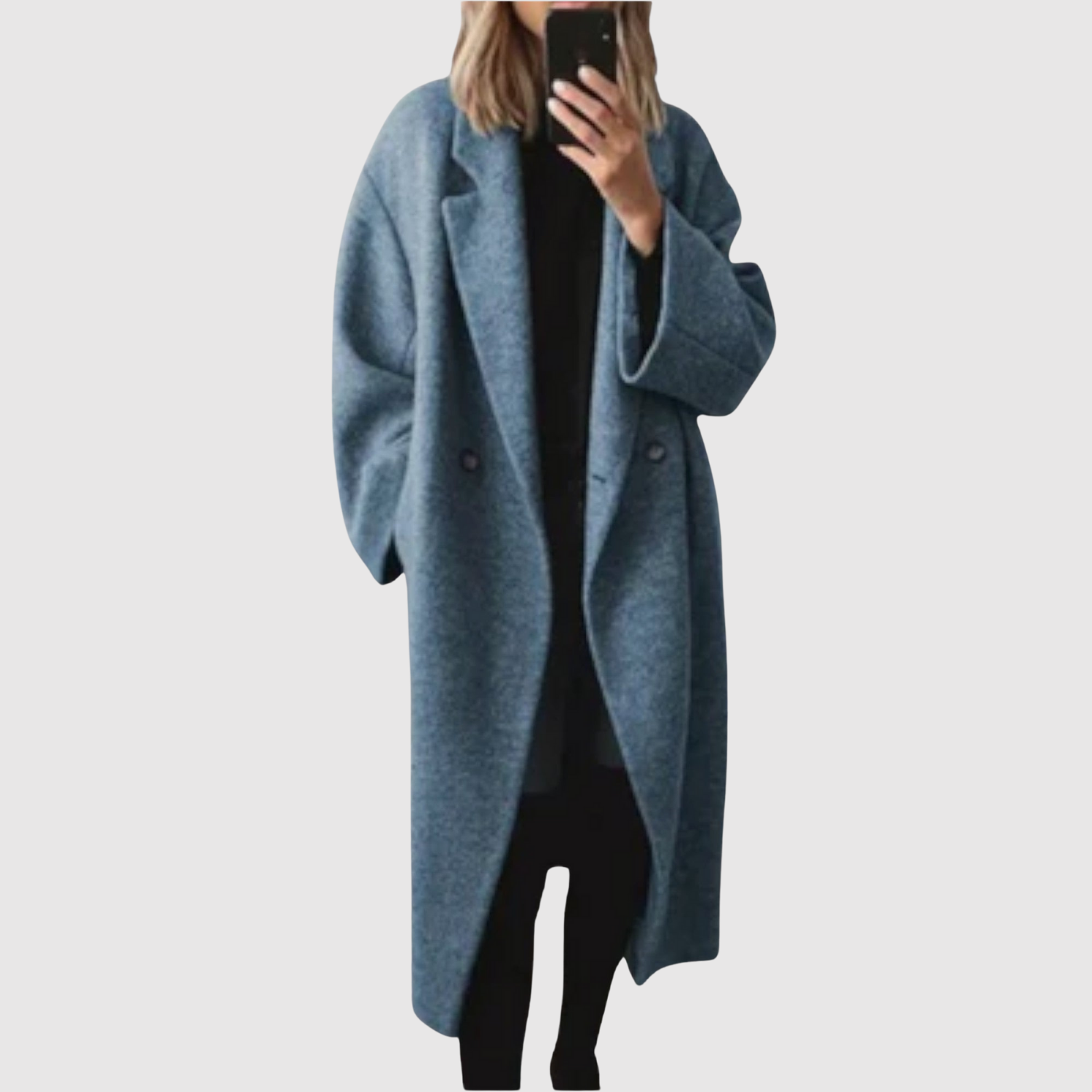 Jelena – Manteau d'hiver en style ample en laine