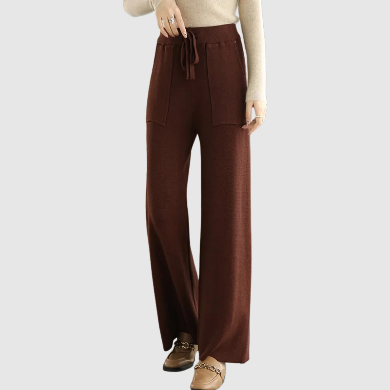 Mira – Pantalon en tricot avec une élégante chute