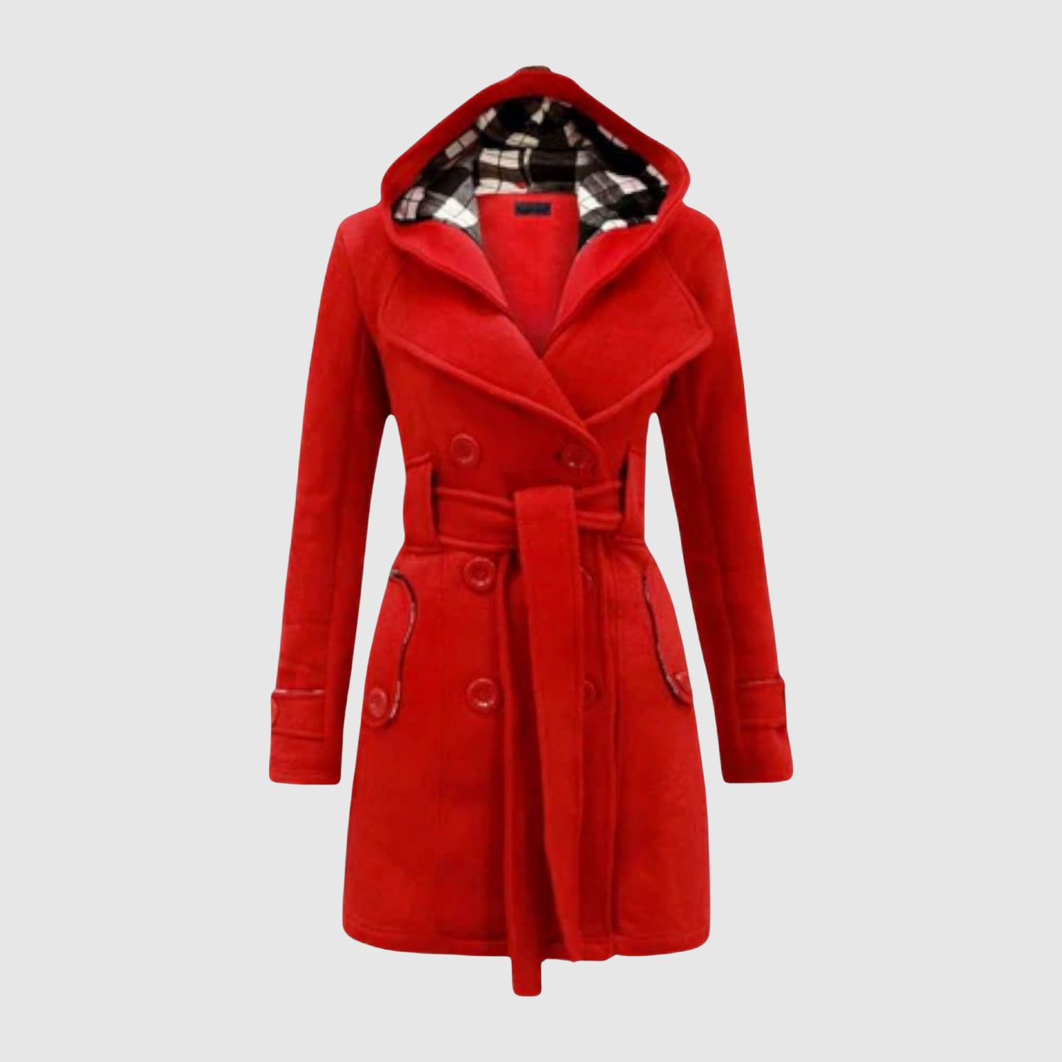 Jelena – Long manteau avec ceinture et capuche
