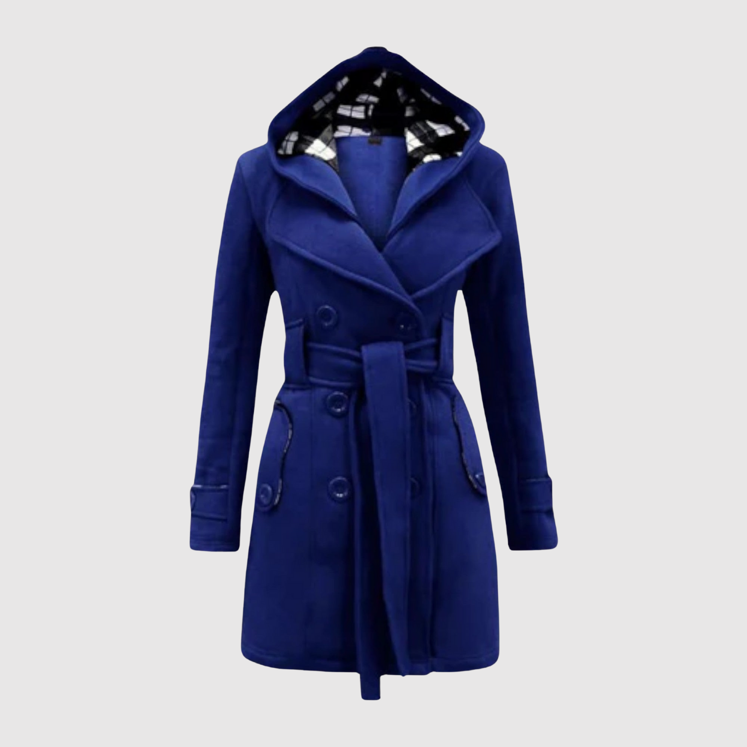 Jelena – Long manteau avec ceinture et capuche