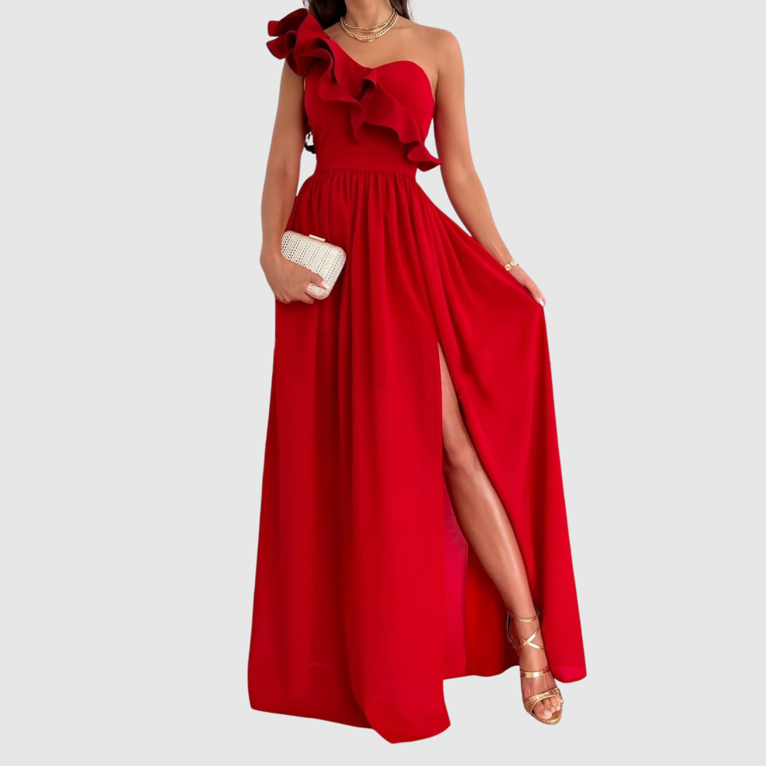 Amélie – Robes longues avec nœud et fente haute
