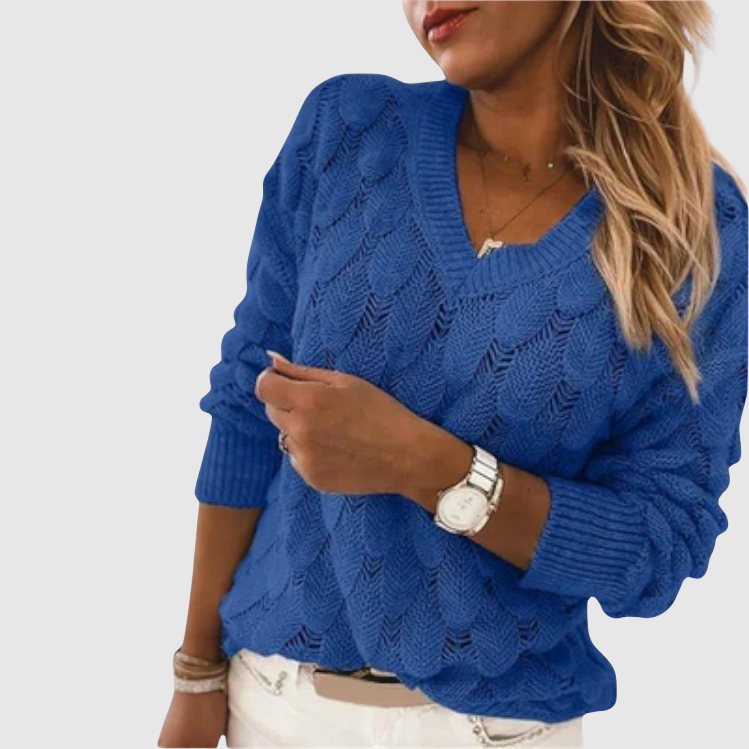 Nora – Pull avec un motif tissé