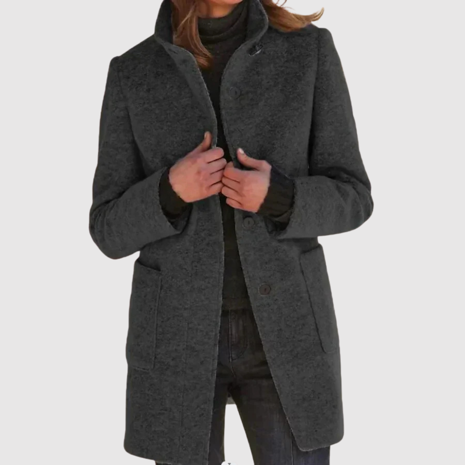Jelena - Manteau bouclé stylé avec capuche
