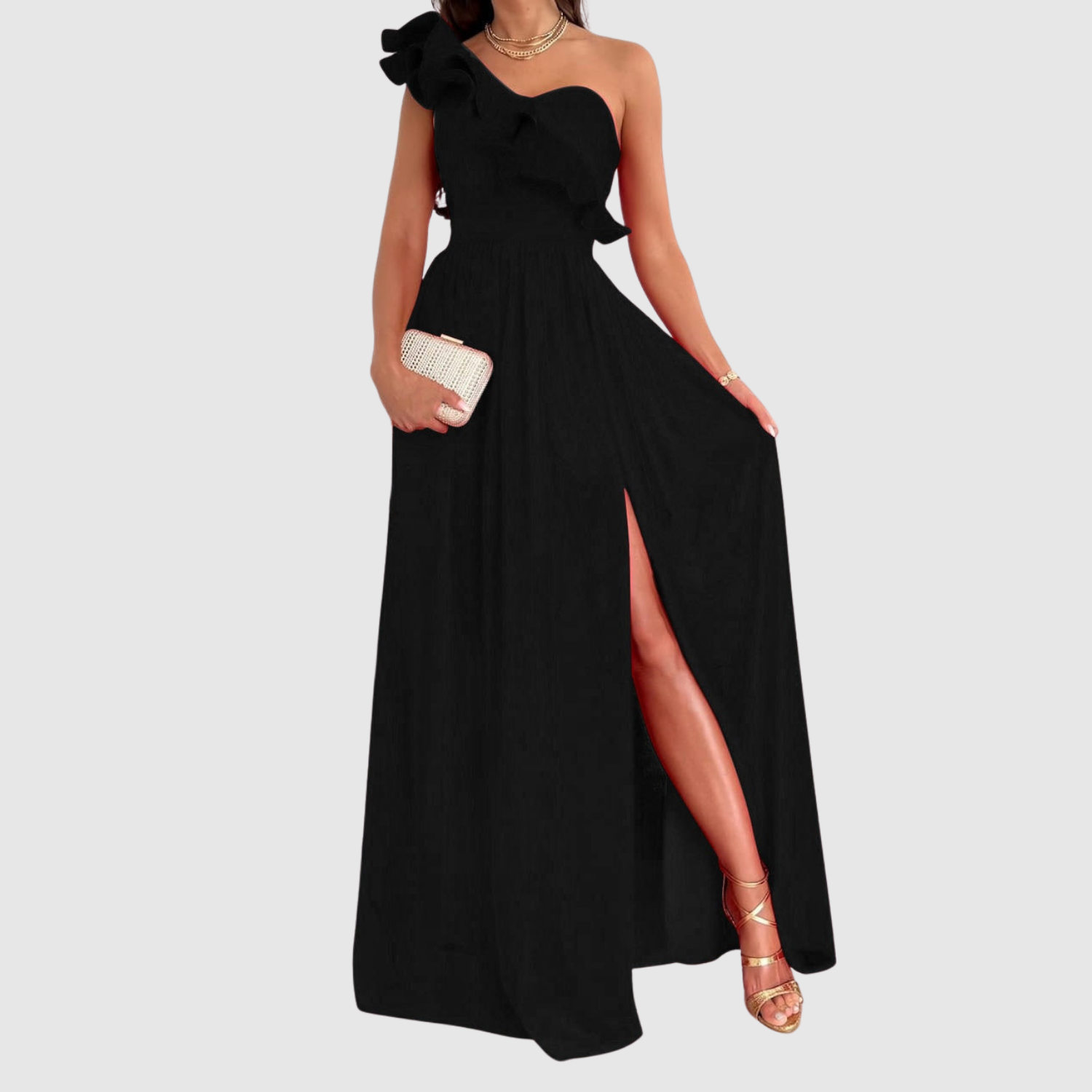 Amélie – Robes longues avec nœud et fente haute