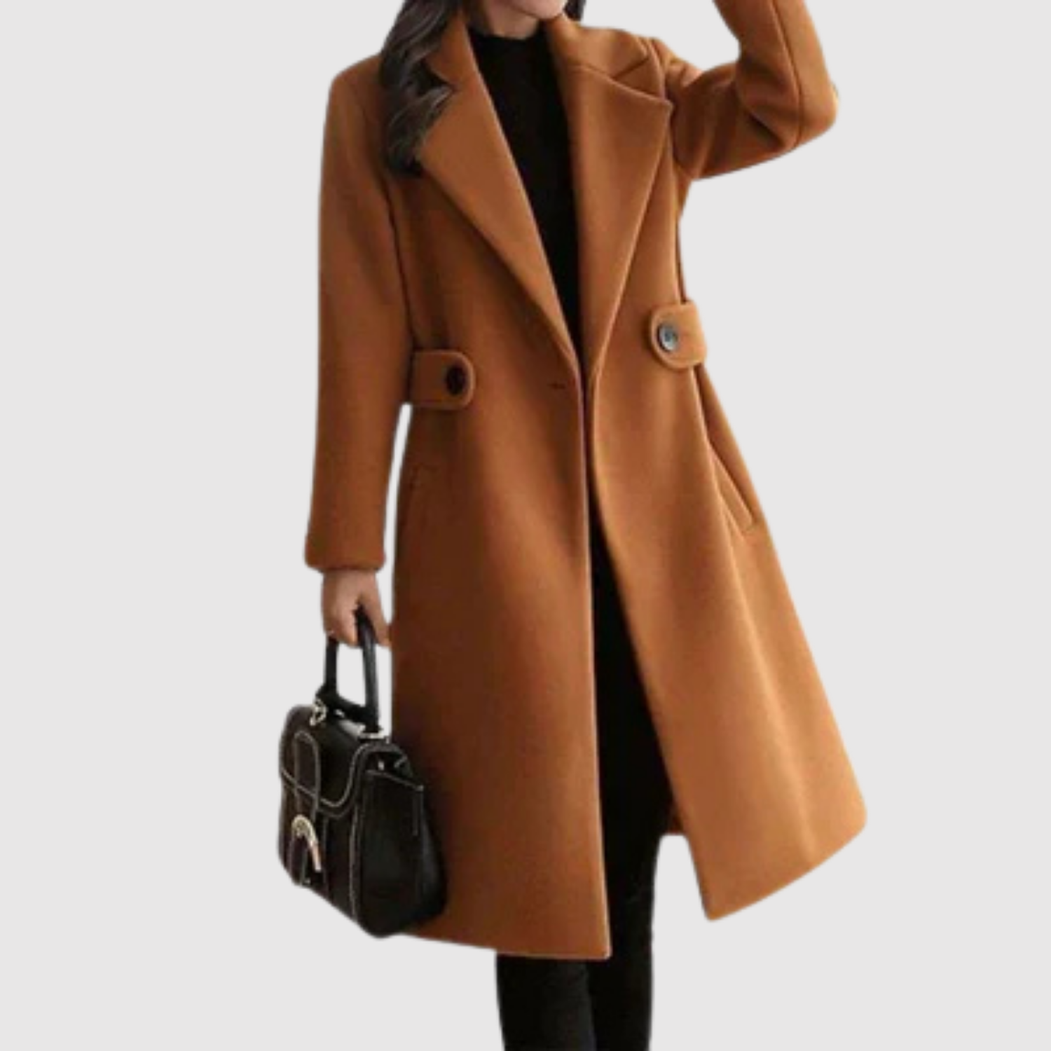 Jelena – Manteau long classique au look en laine