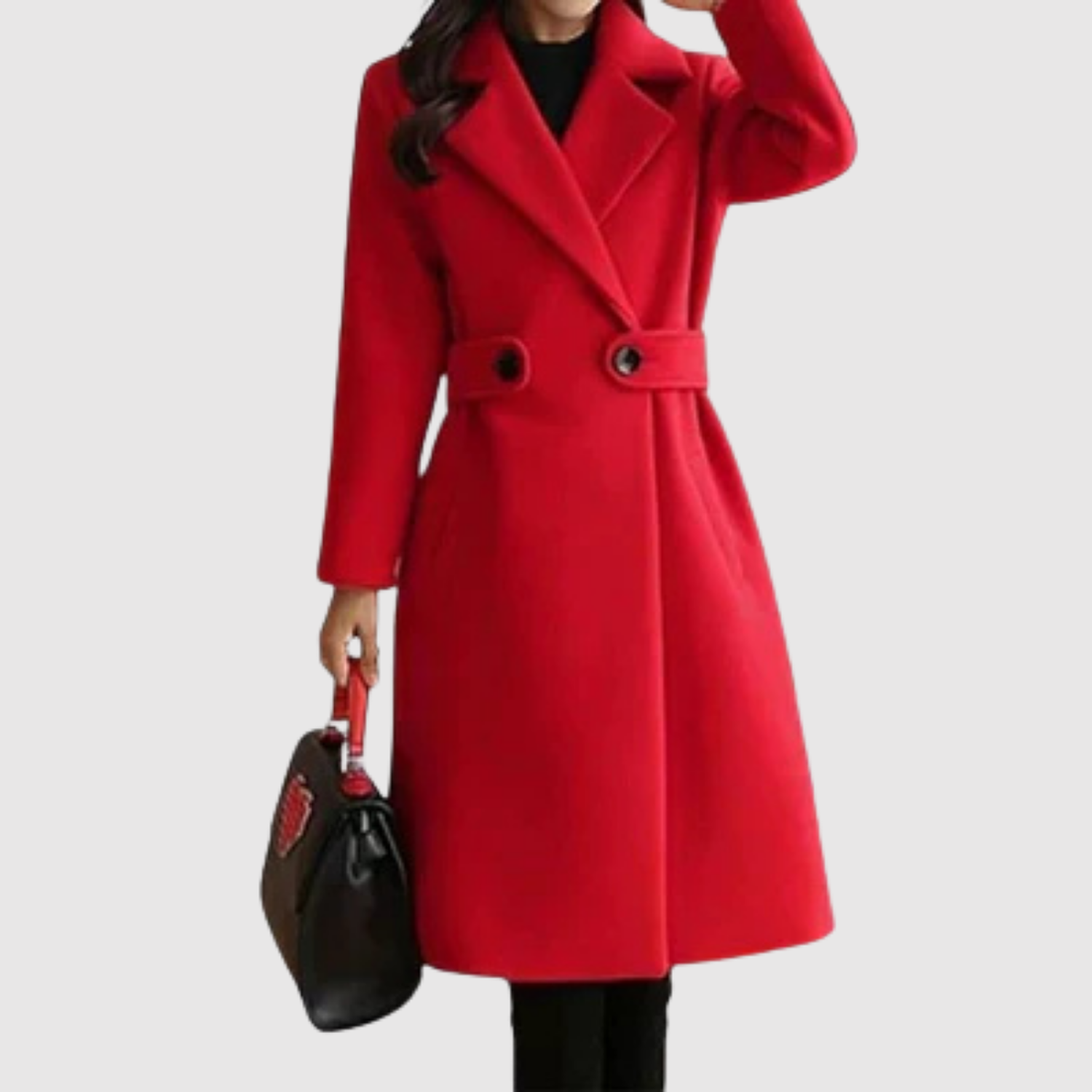 Jelena – Manteau long classique au look en laine