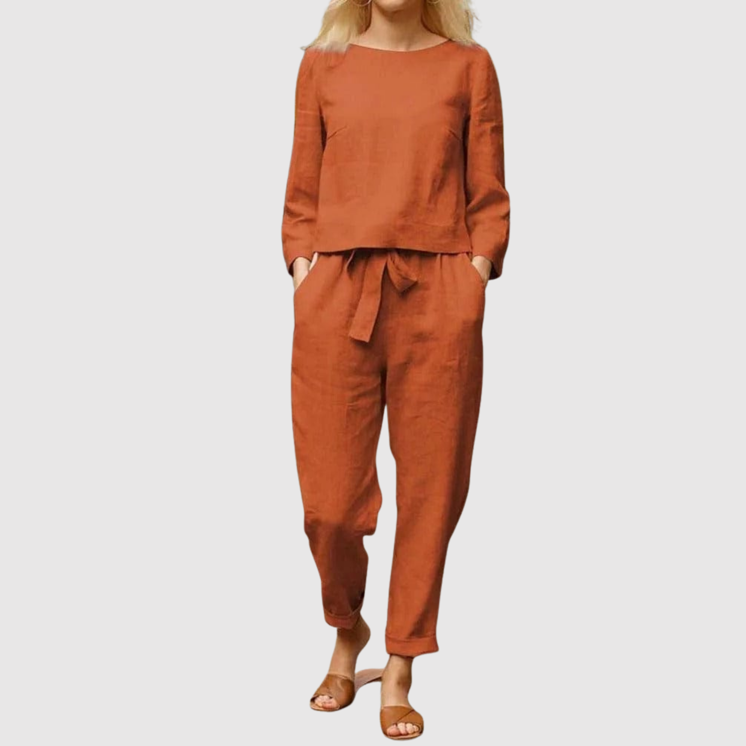 Inès – Ensemble confortable avec pantalon et blouse
