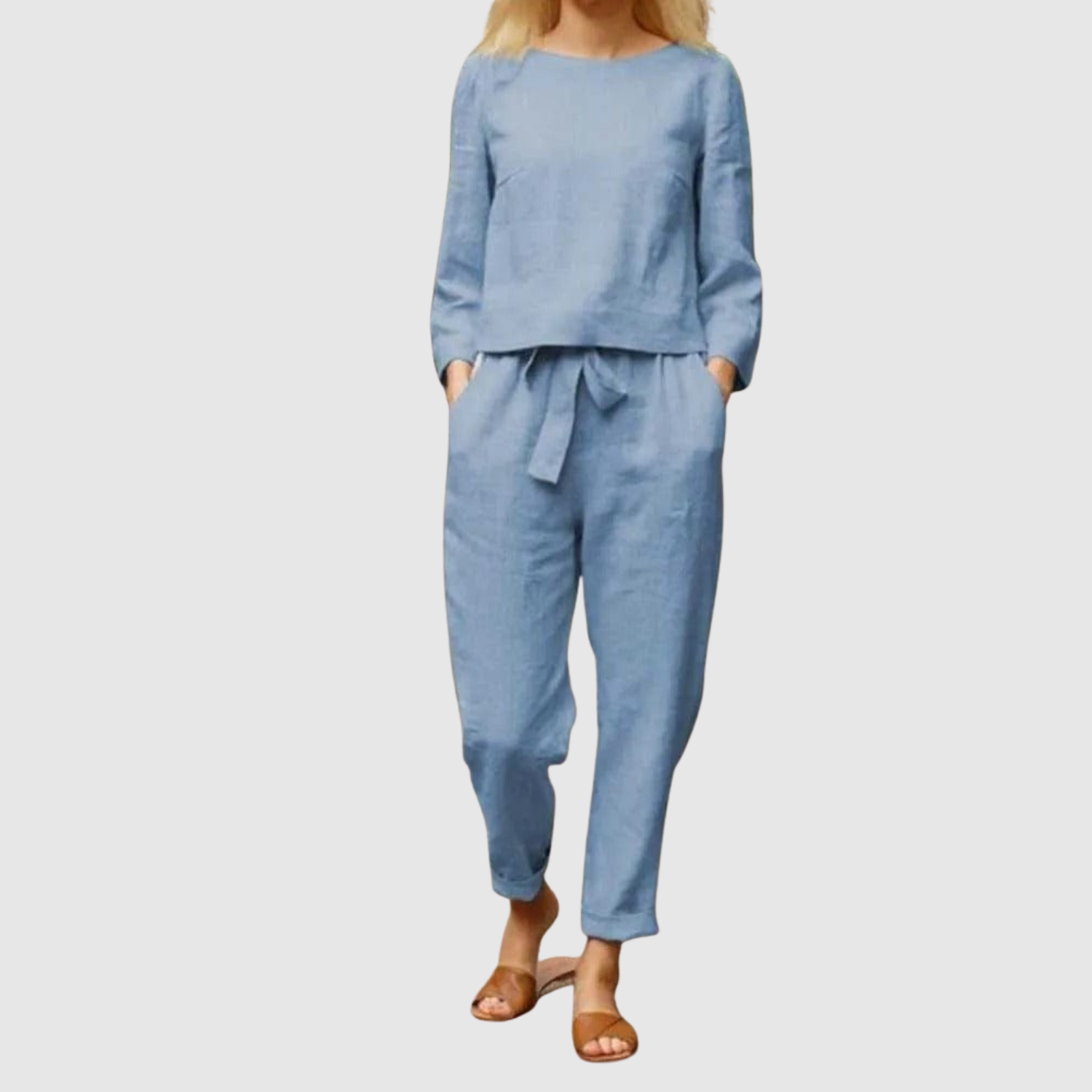 Inès – Ensemble confortable avec pantalon et blouse