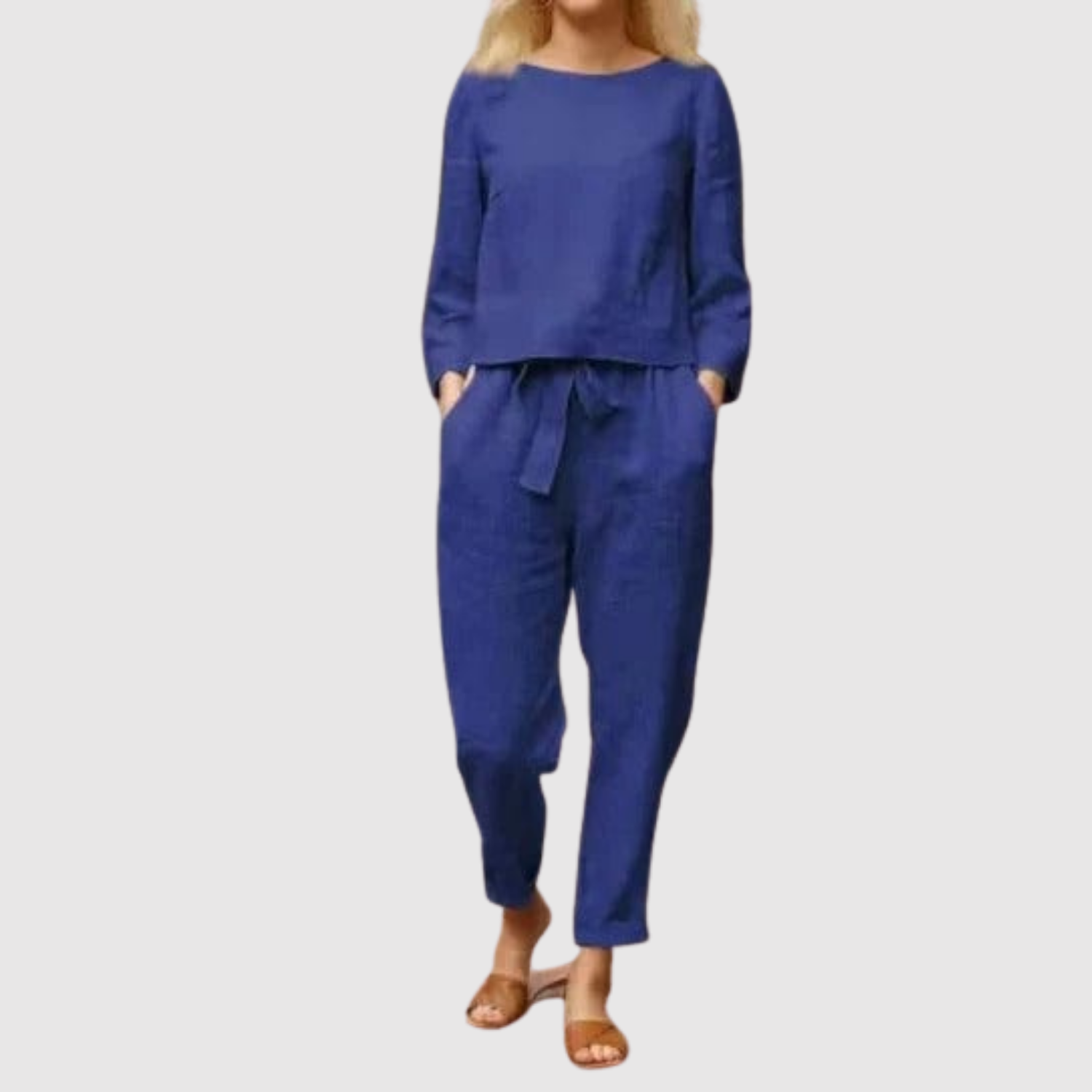 Inès – Ensemble confortable avec pantalon et blouse