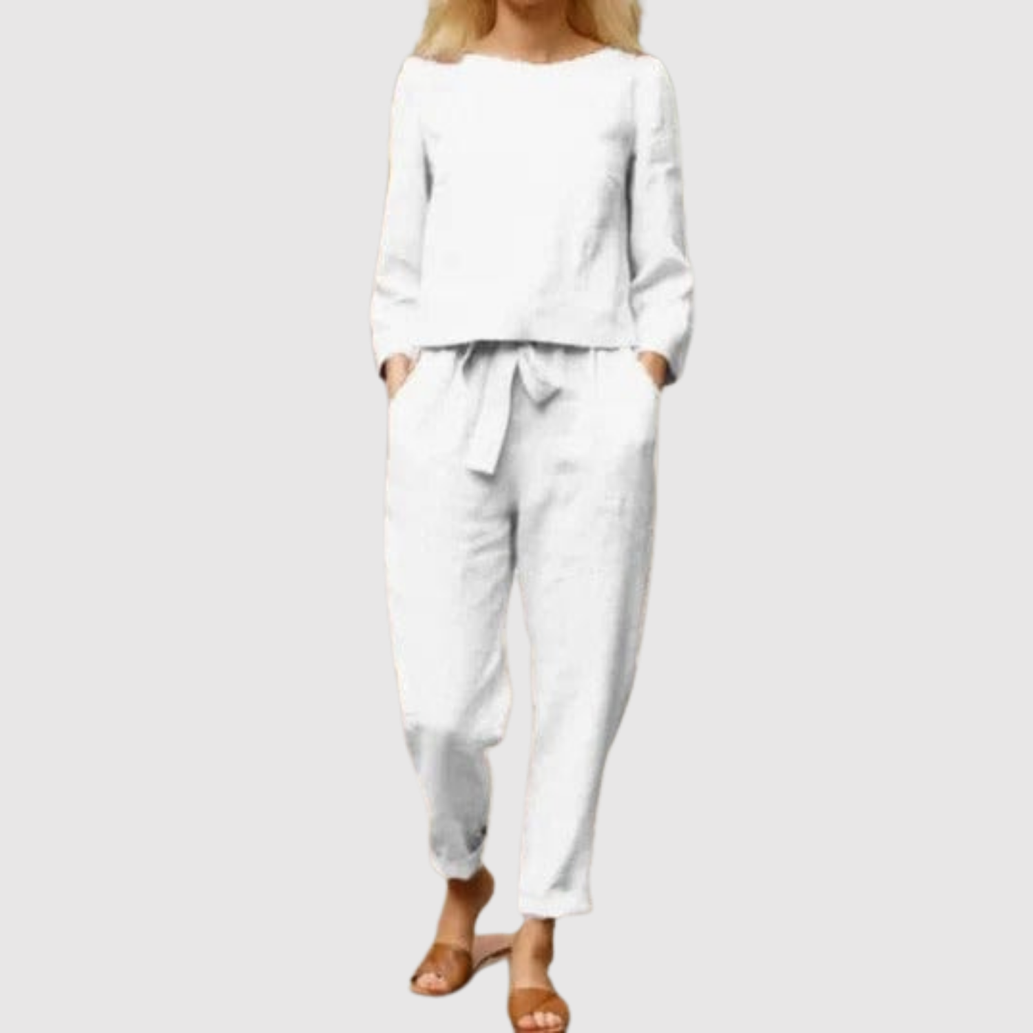 Inès – Ensemble confortable avec pantalon et blouse