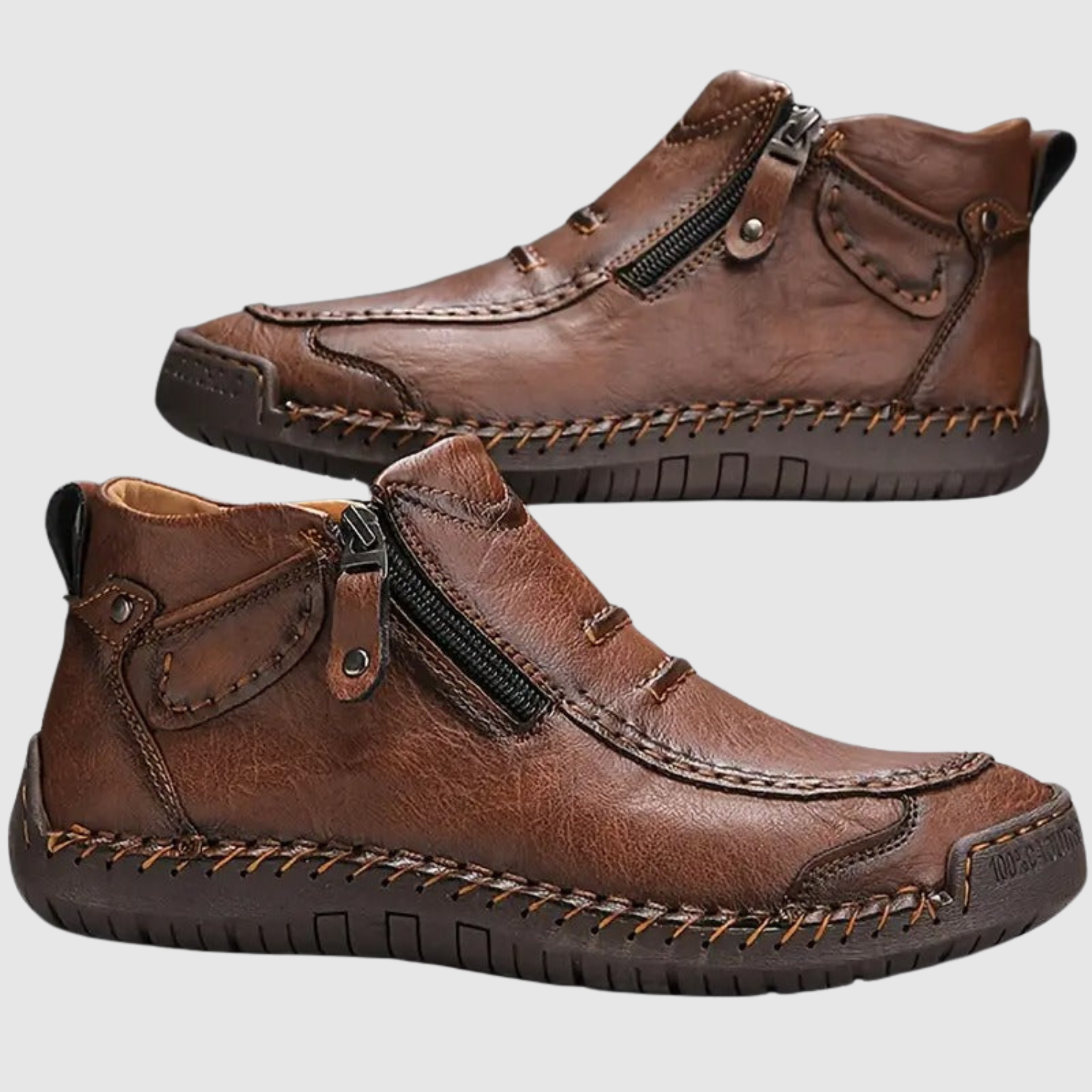 Oskar - Chaussures pour hommes confortables avec fermeture éclair