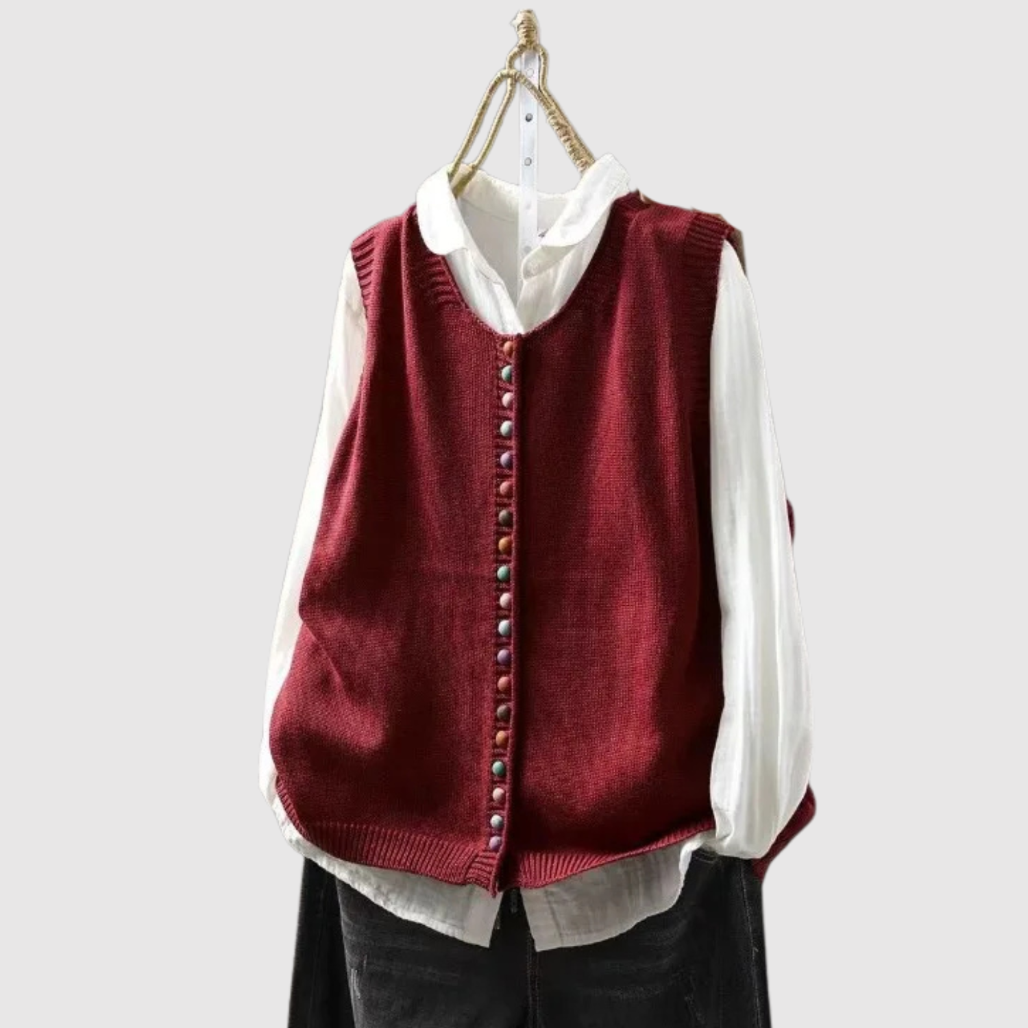Nora - Cardigan boho avec des boutons et des détails vintage