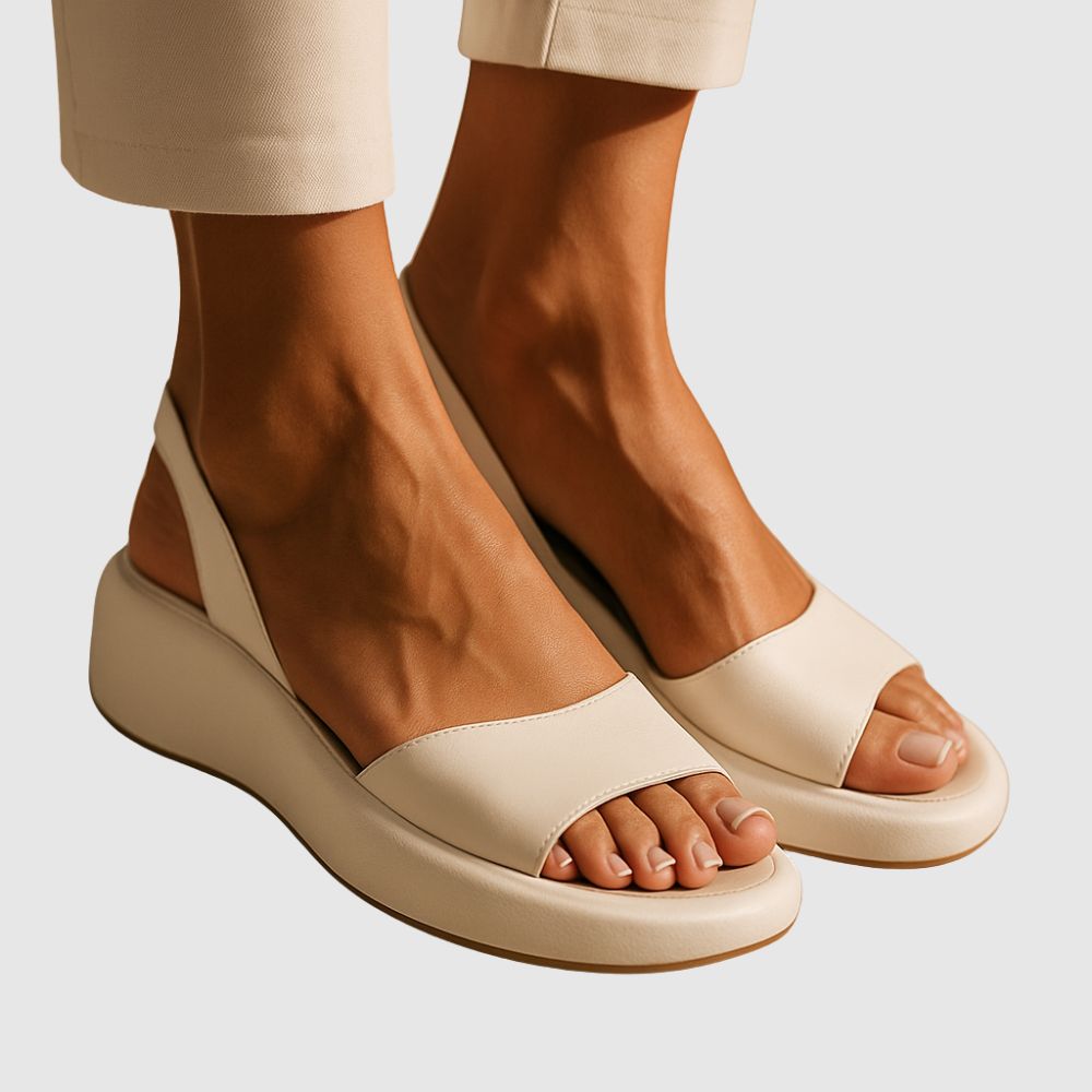 Anna – Sandales compensées orthopédiques au design minimaliste