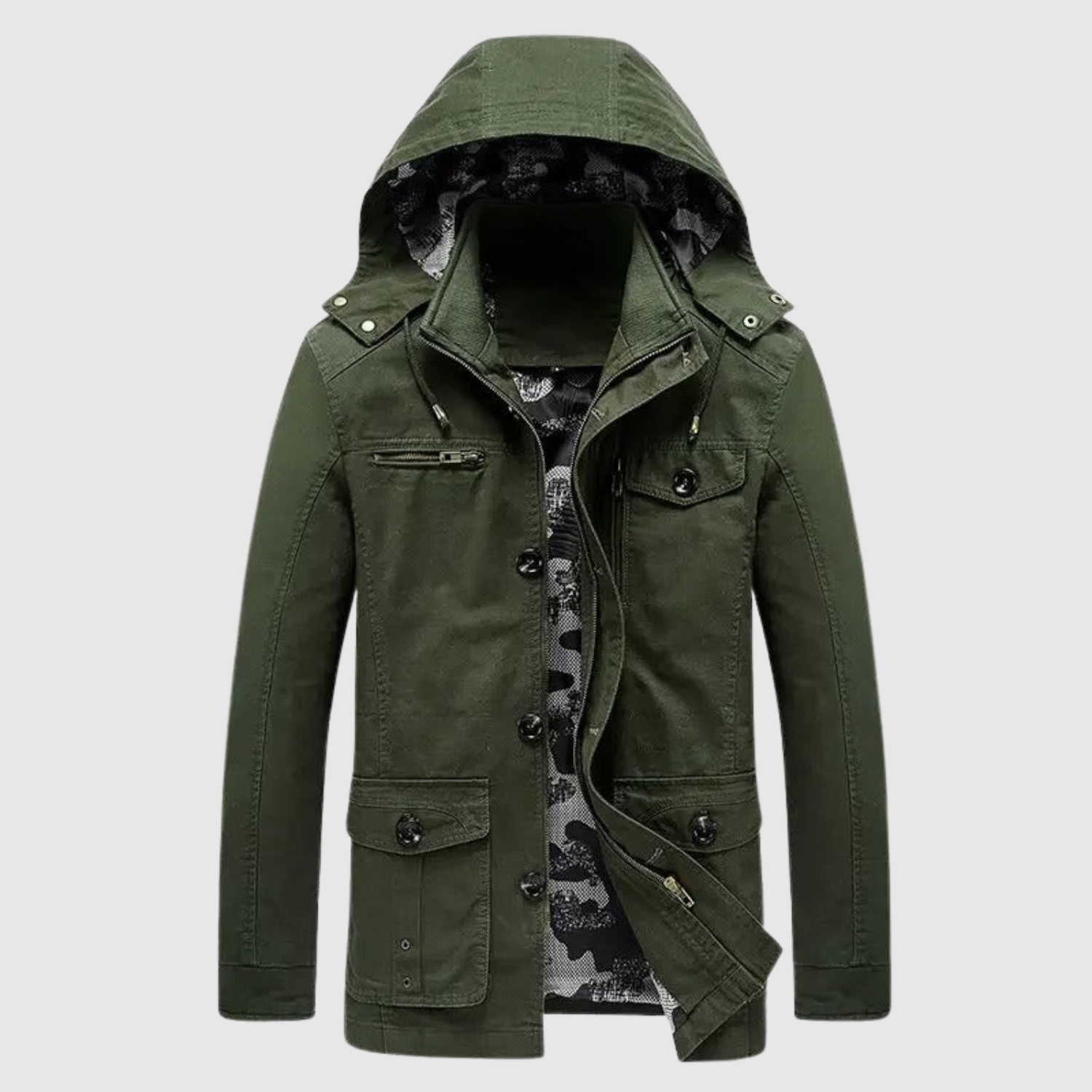 Marek – Veste d'hiver en cuir écologique avec doublure isolante