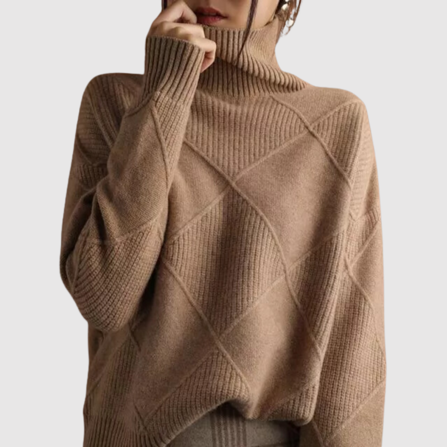 Amelia – Pull élégant avec col montant