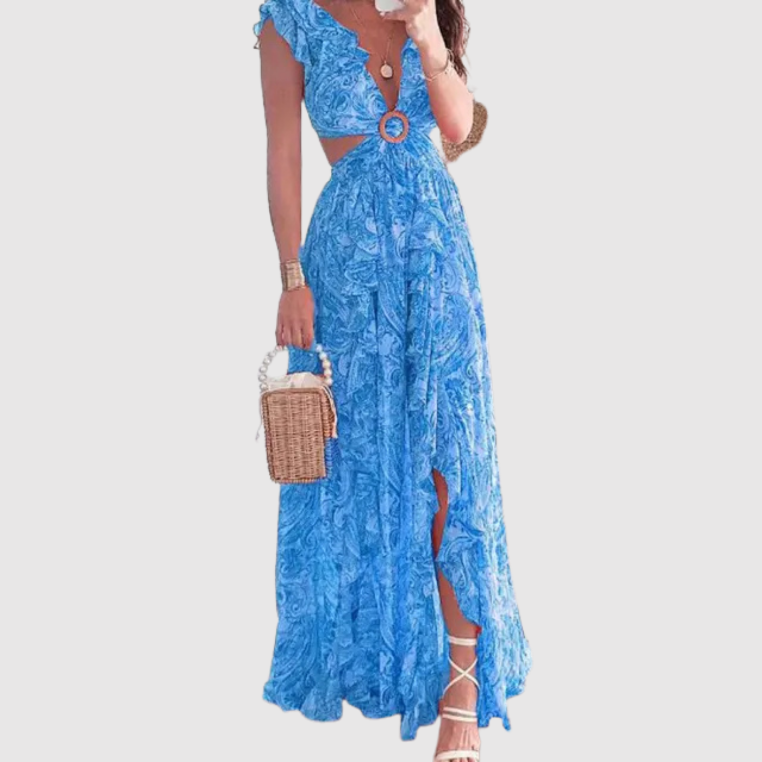 Léna – Robes maxi longues avec imprimé floral