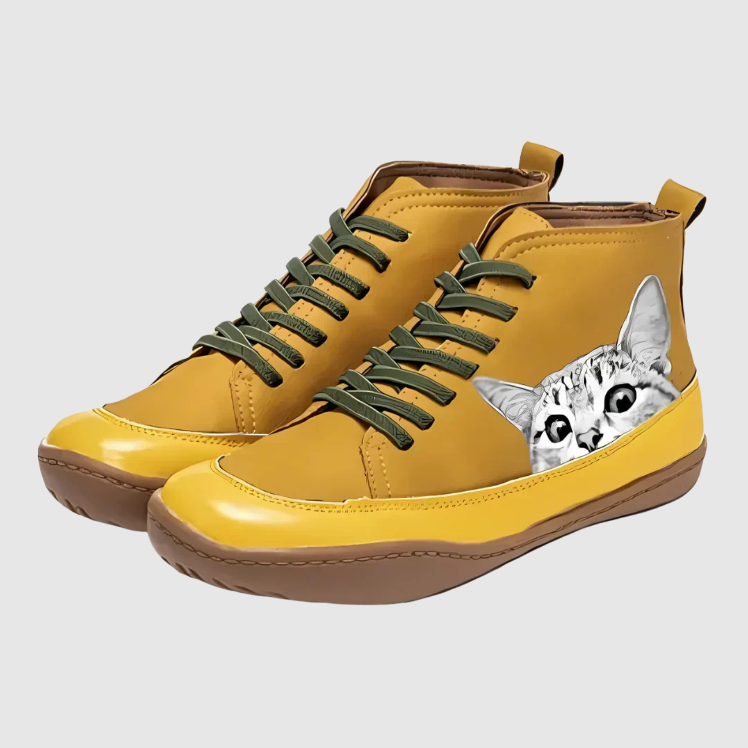 Clara - Chaussures en cuir pour les amoureux des chats